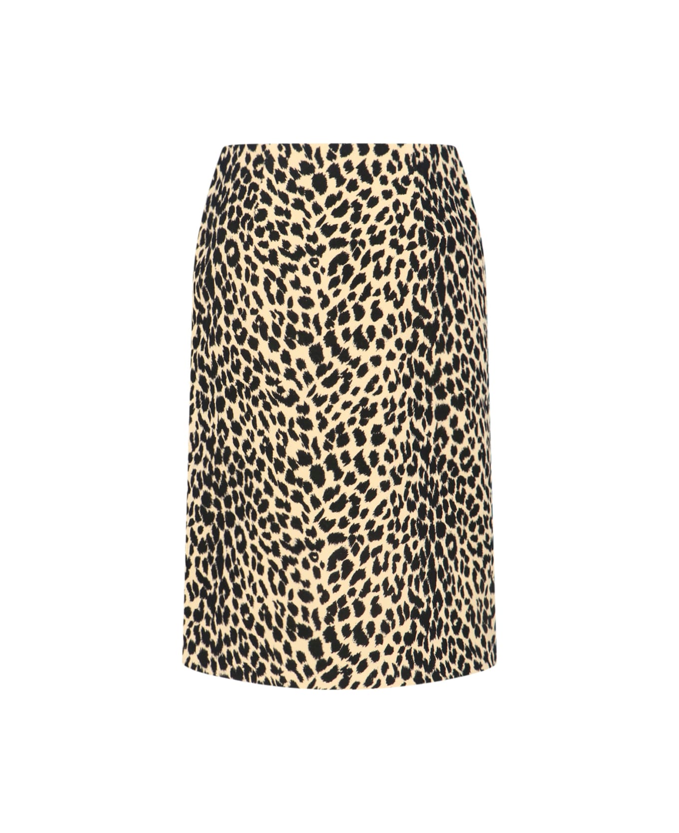 Aspesi Animal Print Midi Skirt - Brown