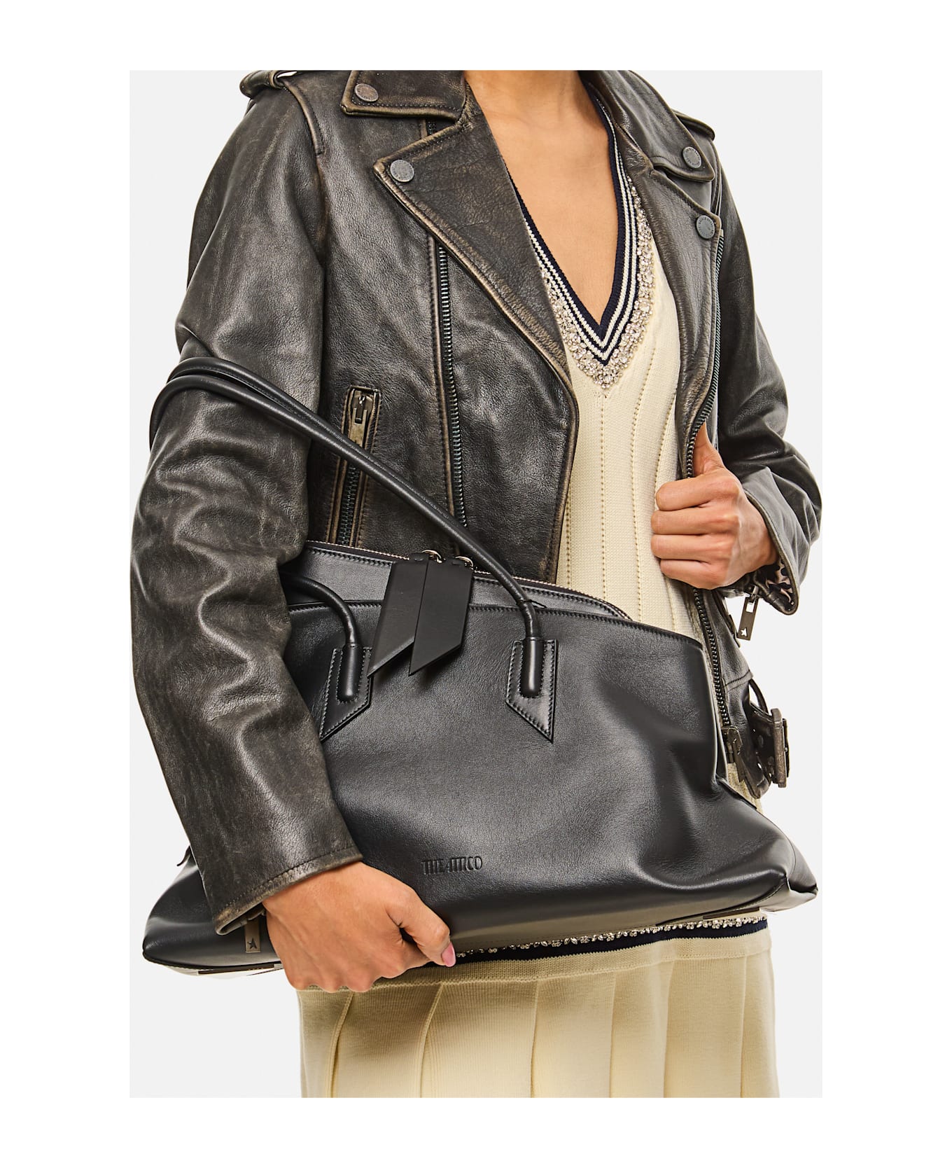 The Attico La Passeggiata Top Handle - Black