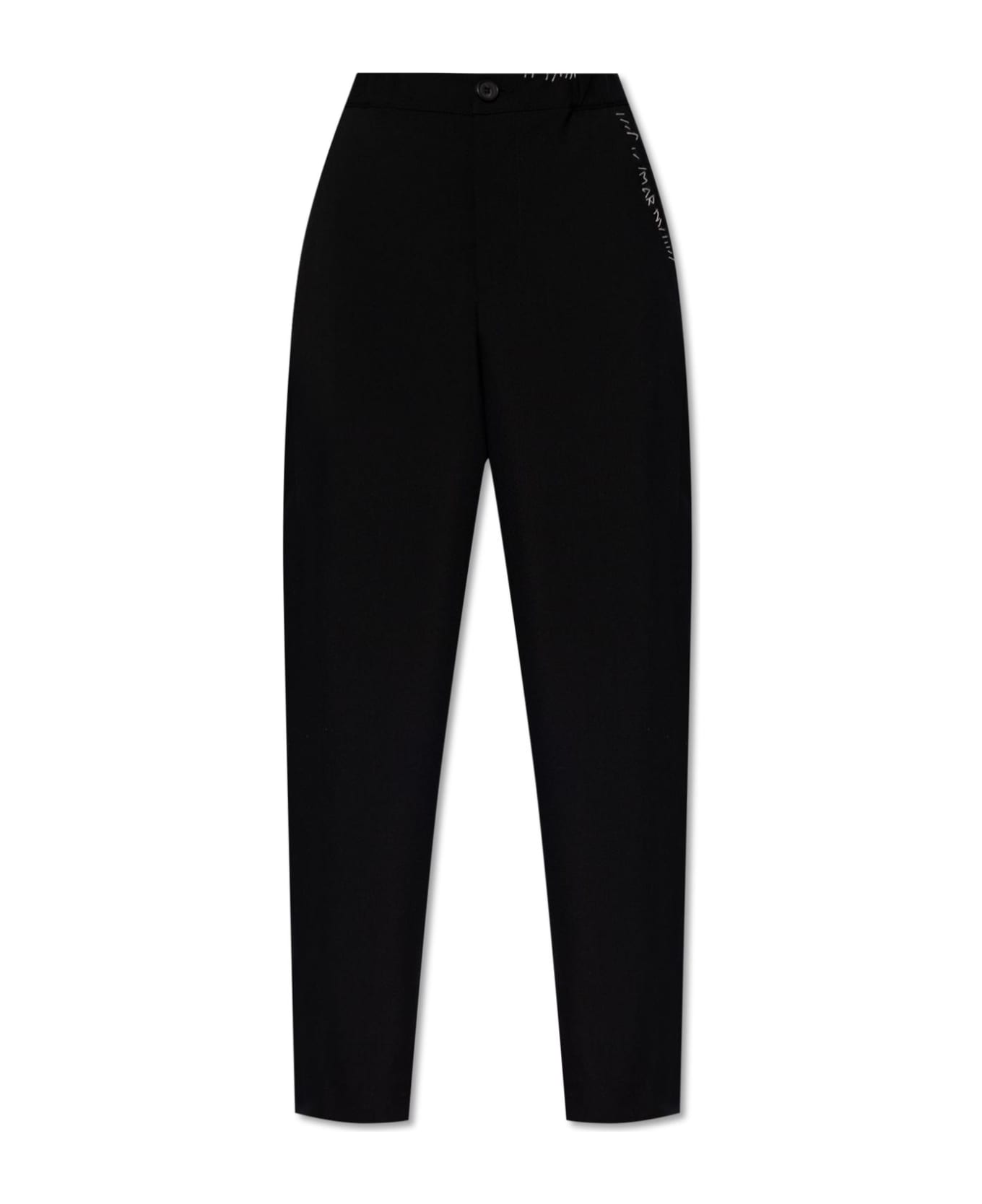 Marni Loose-fitting Trousers In Wool - Black ボトムス