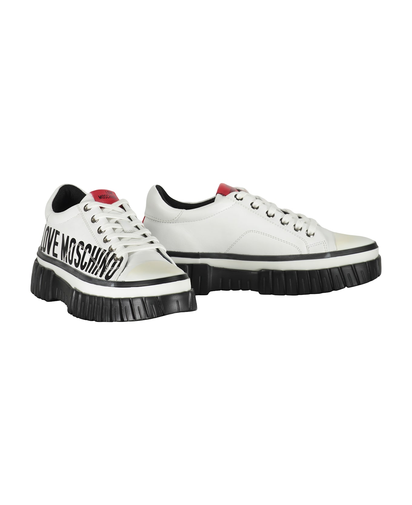 【関税込み】Moschino ホワイト＆グレー Streetball スニーカー Moschino メンズ スニーカー | SSENSE 日本