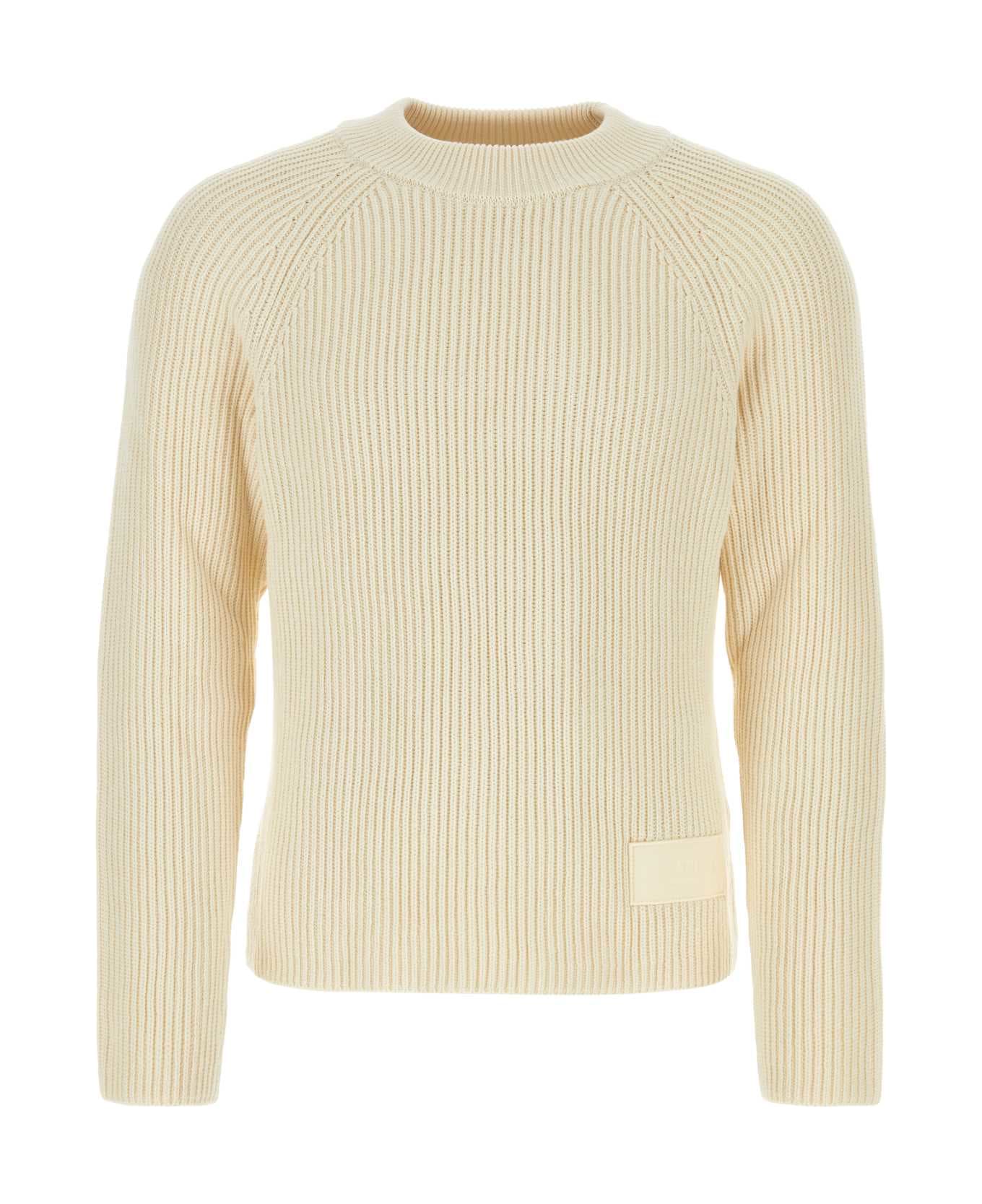 Ami Alexandre Mattiussi Ivory Cotton Blend Sweater - IVORY