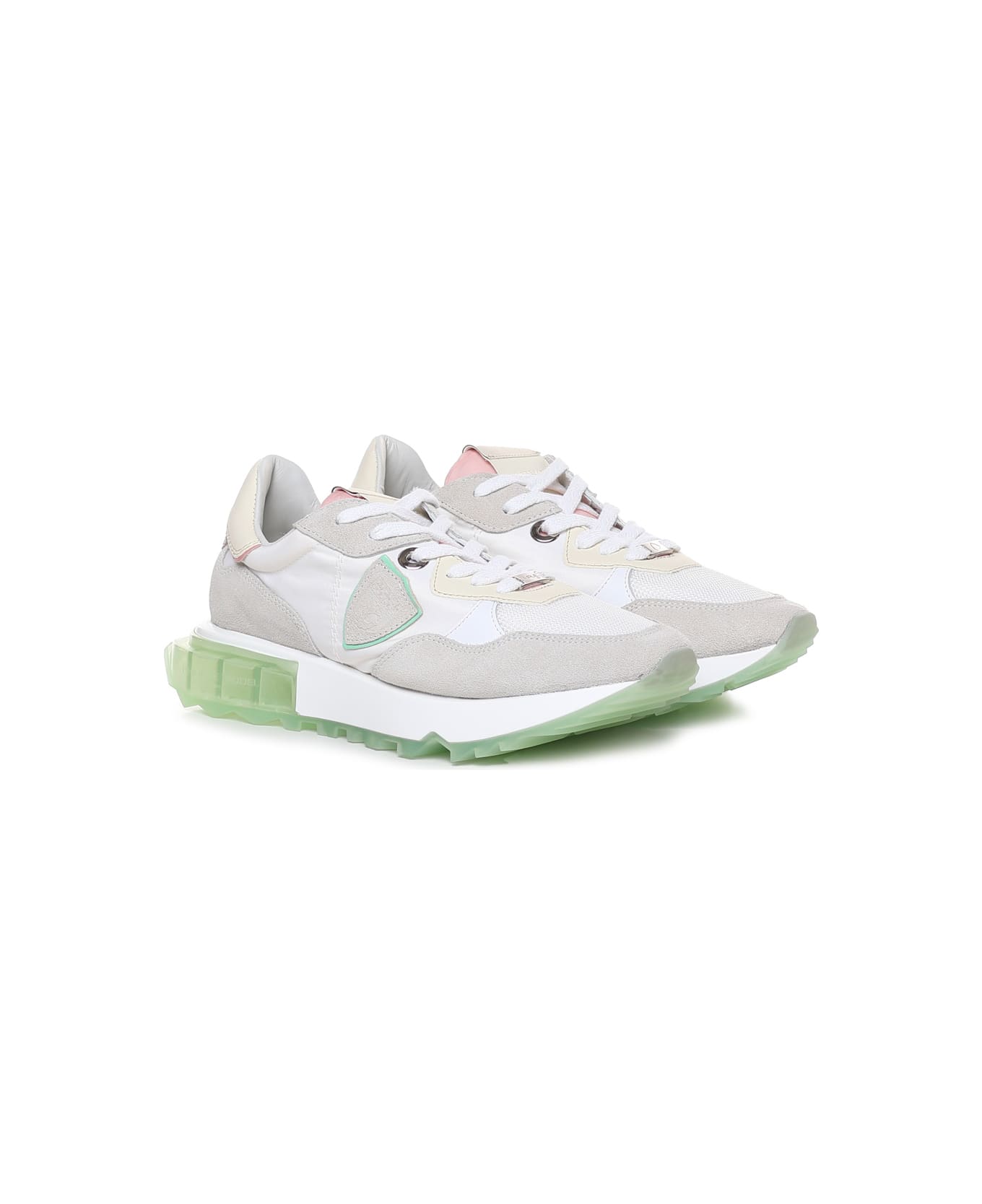 Philippe Model Sneakers With Contrasting Sole - MONDIAL POP_BLANC ROSE スニーカー