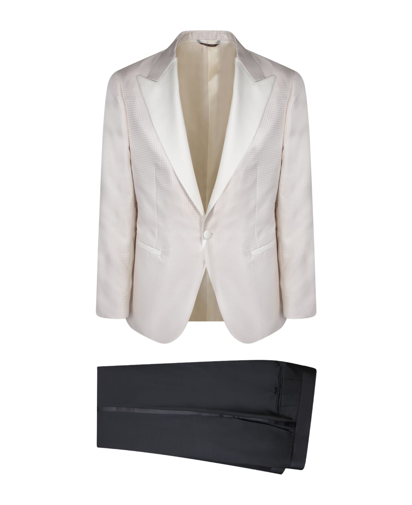 Canali Armored Ivory Smoking - White スーツ