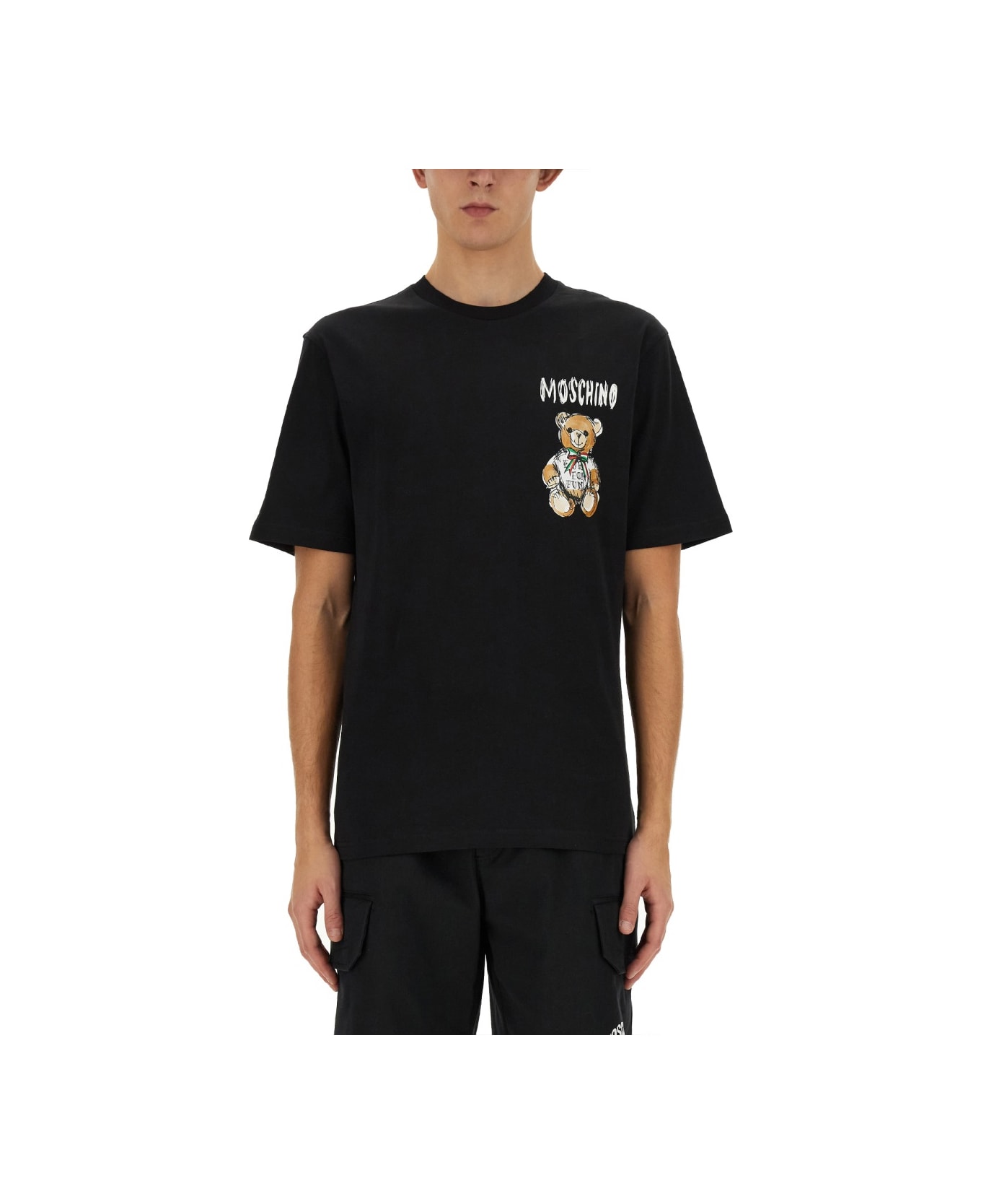 Moschino T-shirt With Logo - BLACK シャツ