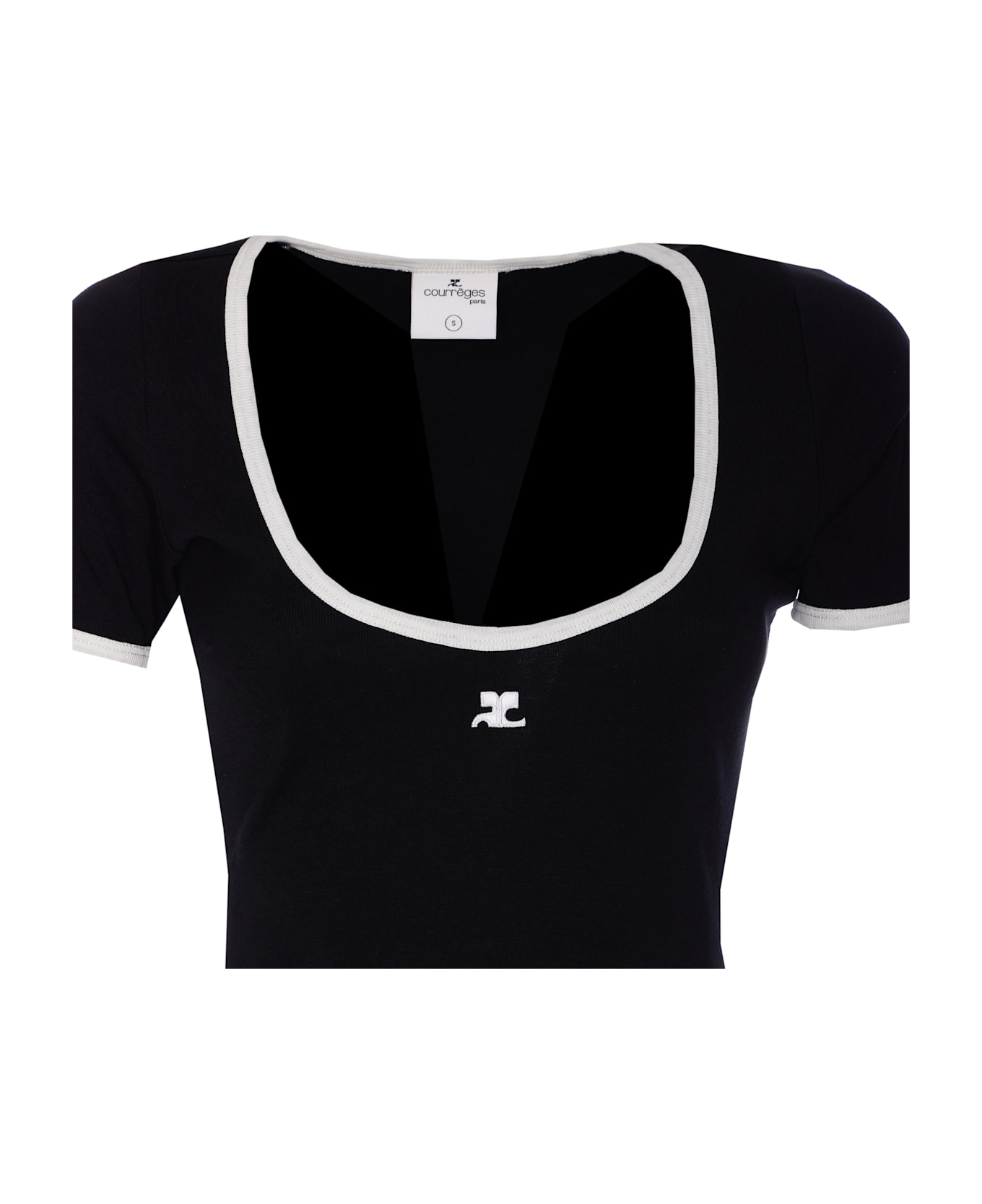 Courrèges Holistic Contrast Dress - Black