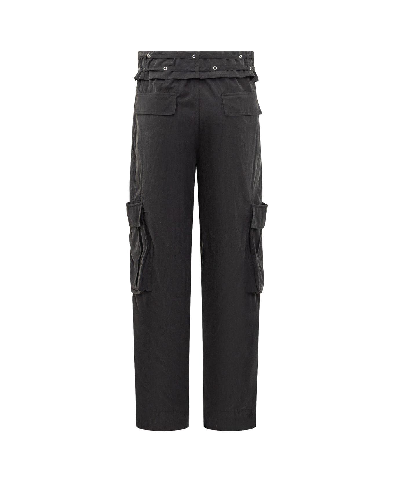 Isabel Marant Hadja Mid-rise Belted Cargo Trousers - Black