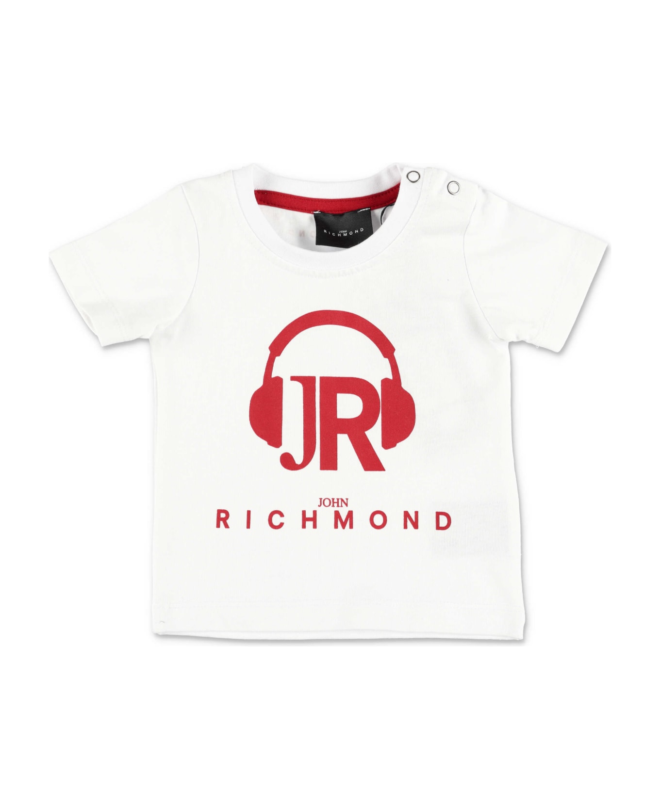 John Richmond T-shirt Bianca In Jersey Di Cotone - Bianco