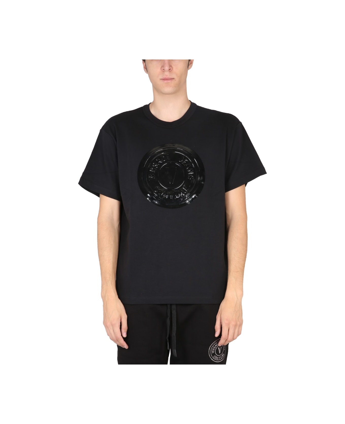 Versace Jeans Couture T-shirt With Logo - BLACK