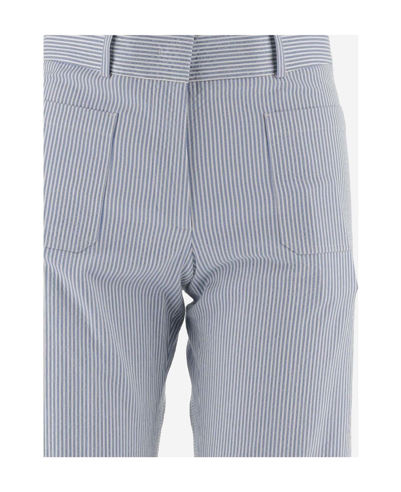 QL2 Stretch Cotton Wide Leg Pants - Grey ボトムス
