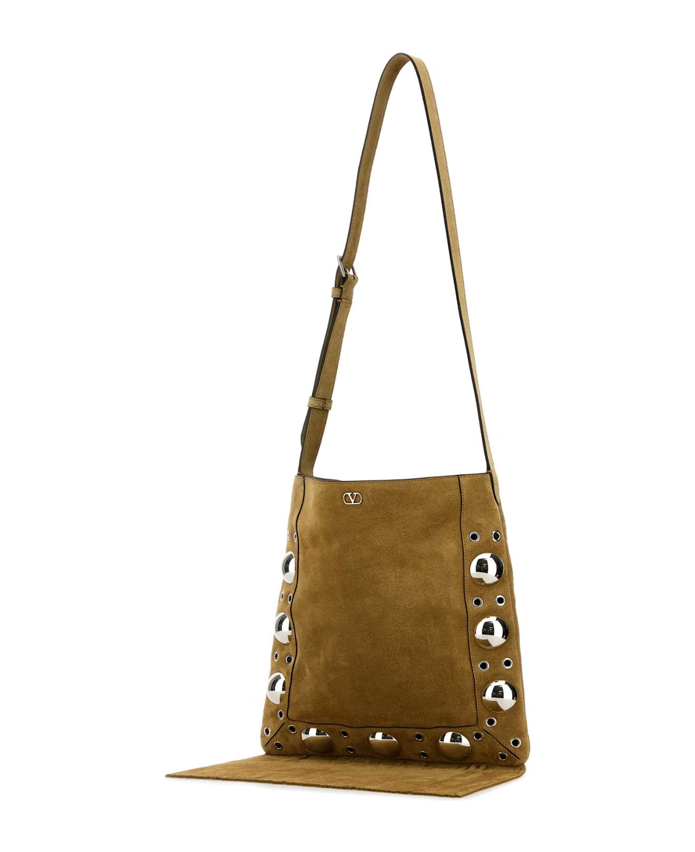 Valentino Garavani Beige Suede Nellcã´te Crossbody Bag - HAVANABEIGE