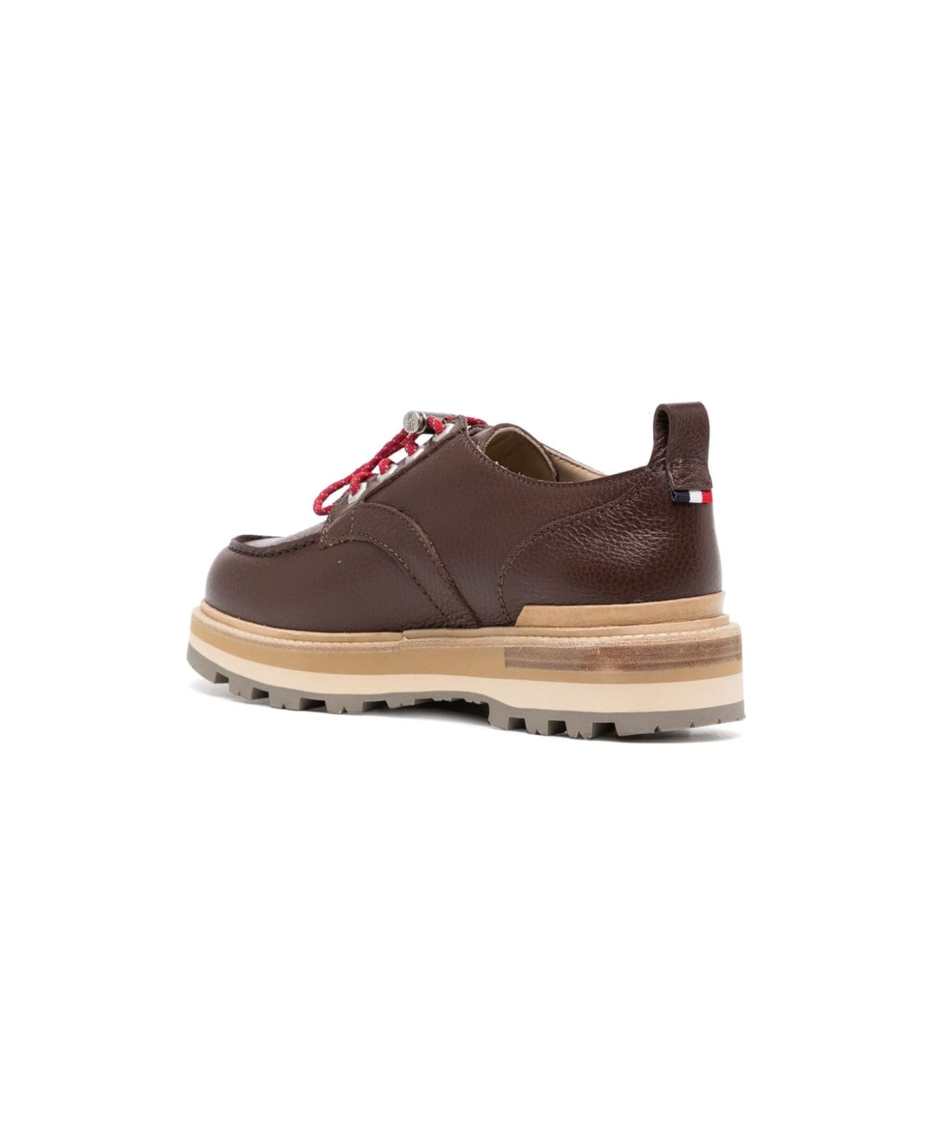 Moncler Peka City Leather Derby Shoes - Brown