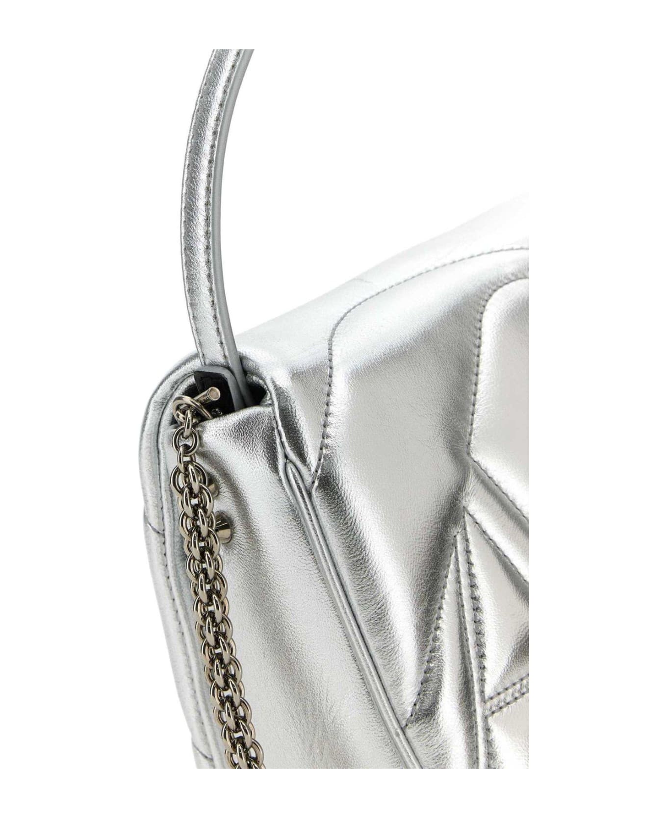 Alexander McQueen Silver Leather Small Seal Shoulder Bag - LIGHTSILVER
