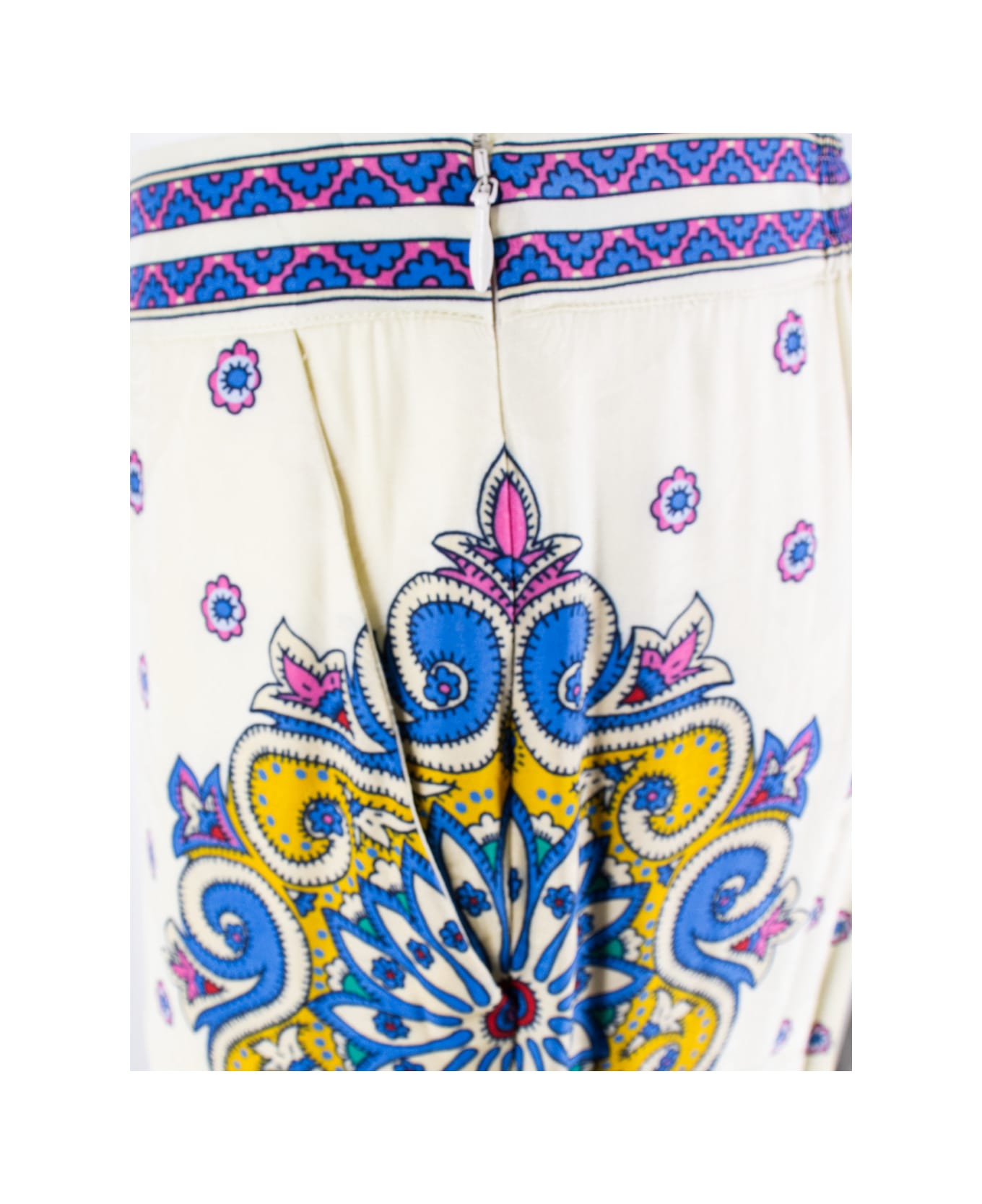 Etro Paisley Print Pants - PRINT ON WHITE BASE