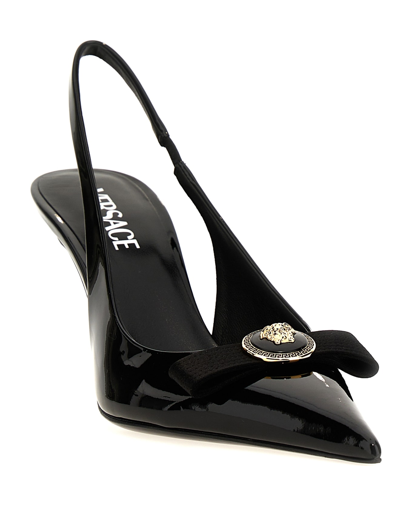 Versace High Heel Slingback - Black