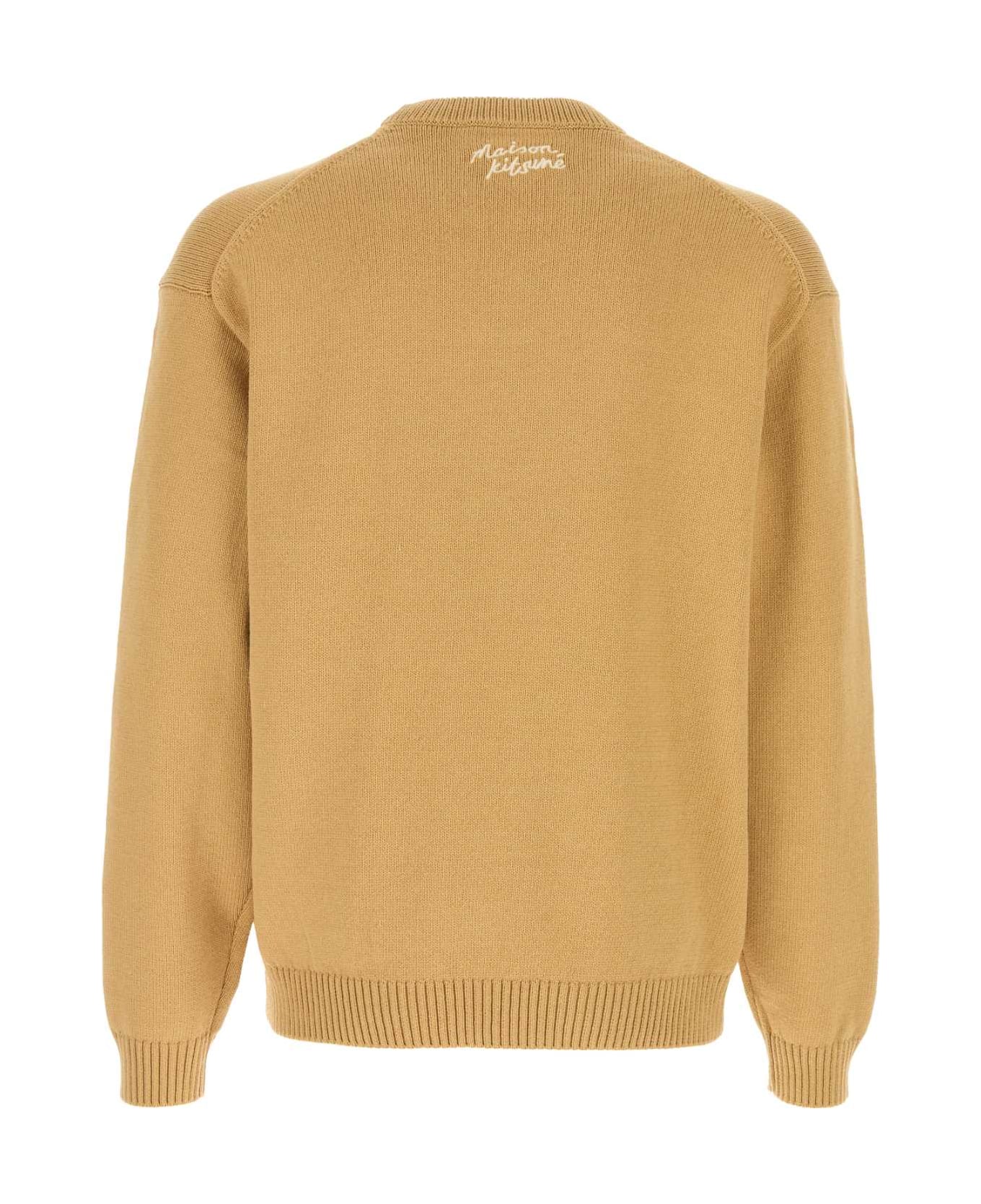 Maison Kitsuné Ochre Cotton Blend Sweater - CORK