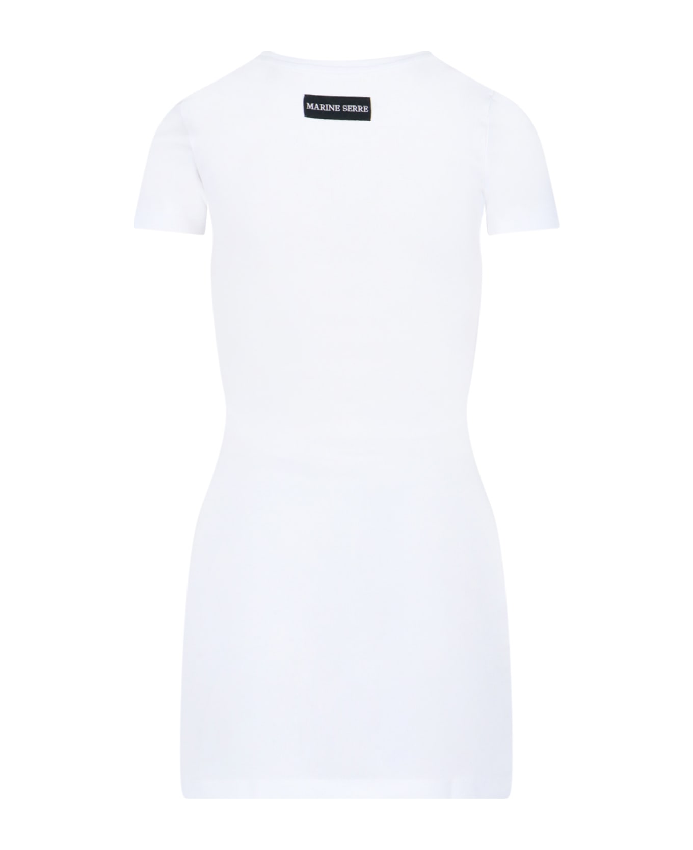 Marine Serre Logo Mini Dress - White ワンピース＆ドレス
