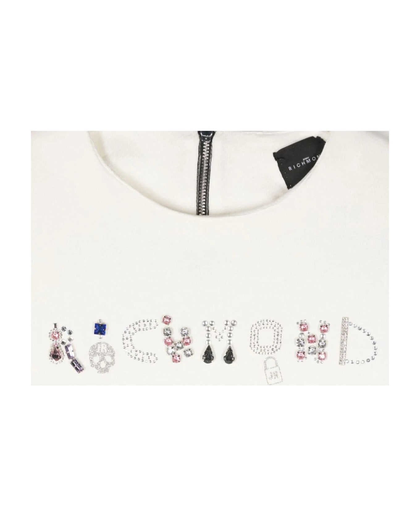 John Richmond Hoodie With Logo - Bianco ニットウェア＆スウェットシャツ