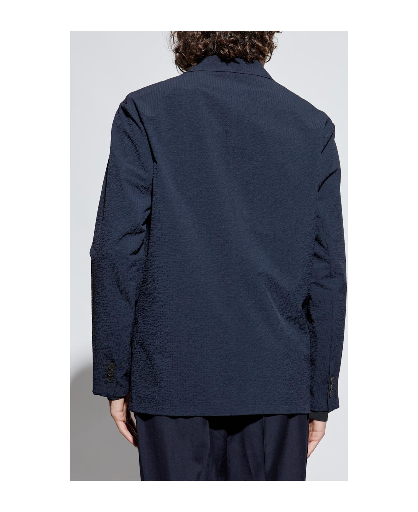 Emporio Armani Blazer With Open Lapels - Blue