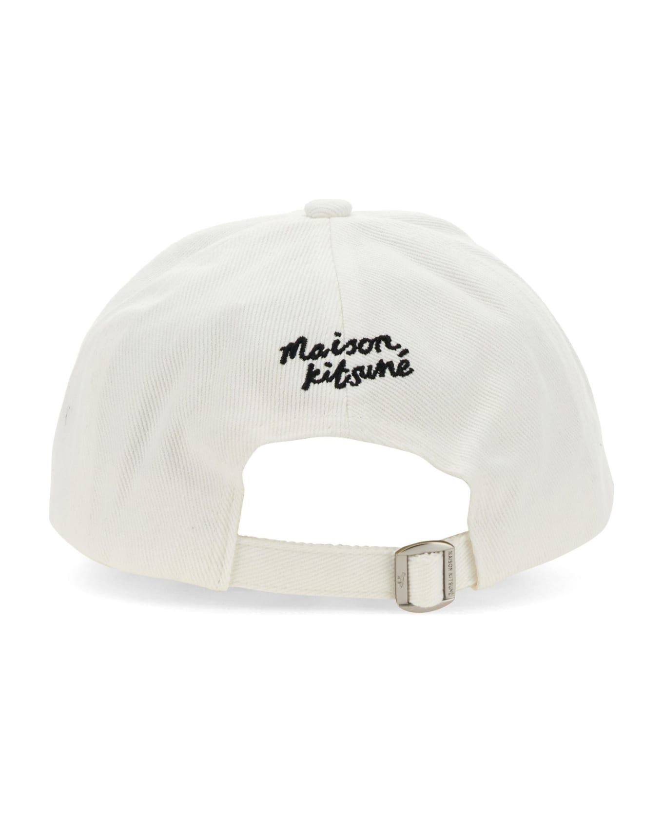 Maison Kitsuné Fox Head Baseball Hat - White 帽子