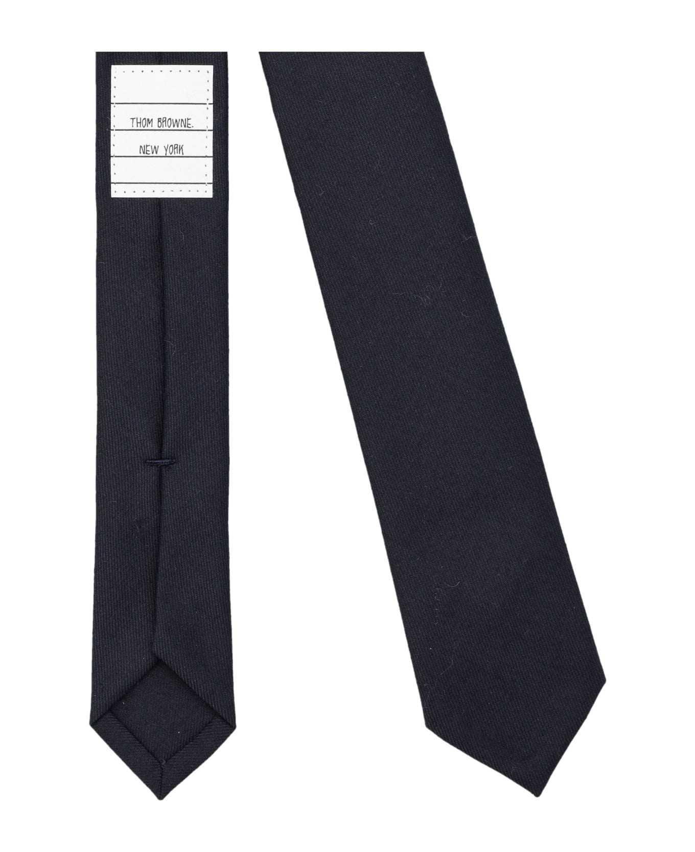 Thom Browne Super 120's Twill Necktie - NAVY