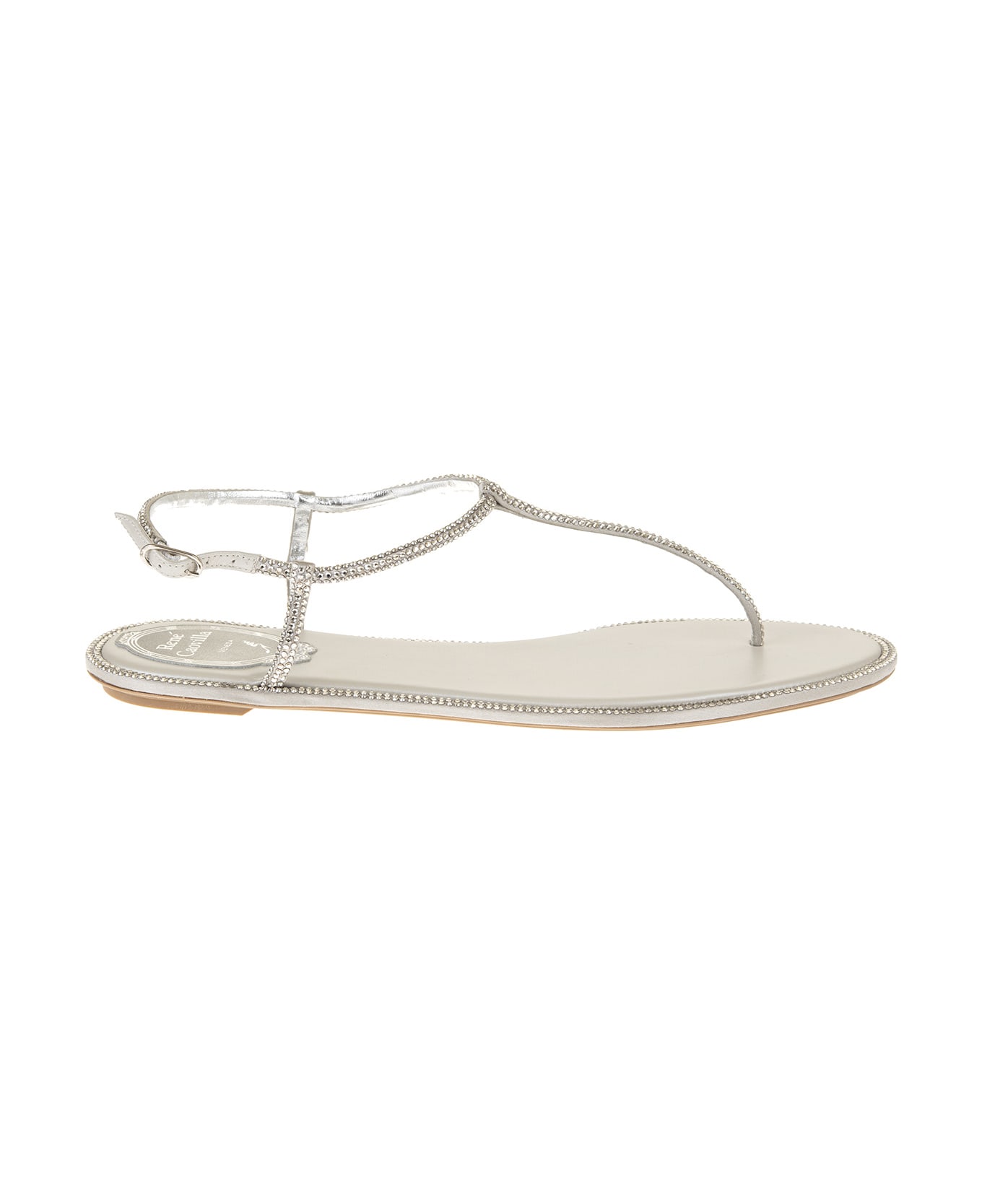 René Caovilla Grey Diana Elegant Thong Sandal - Grey
