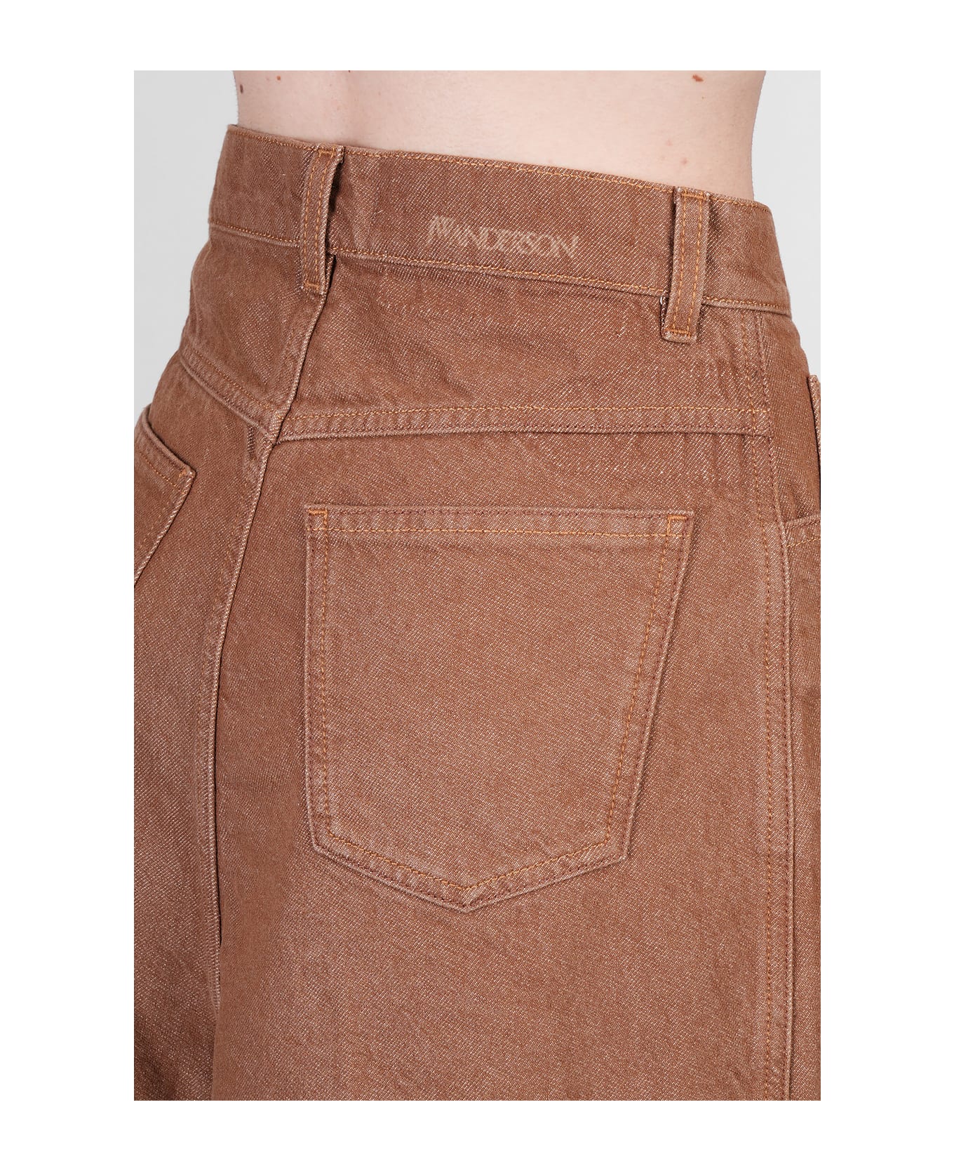 J.W. Anderson Shorts In Brown Cotton - Rosso