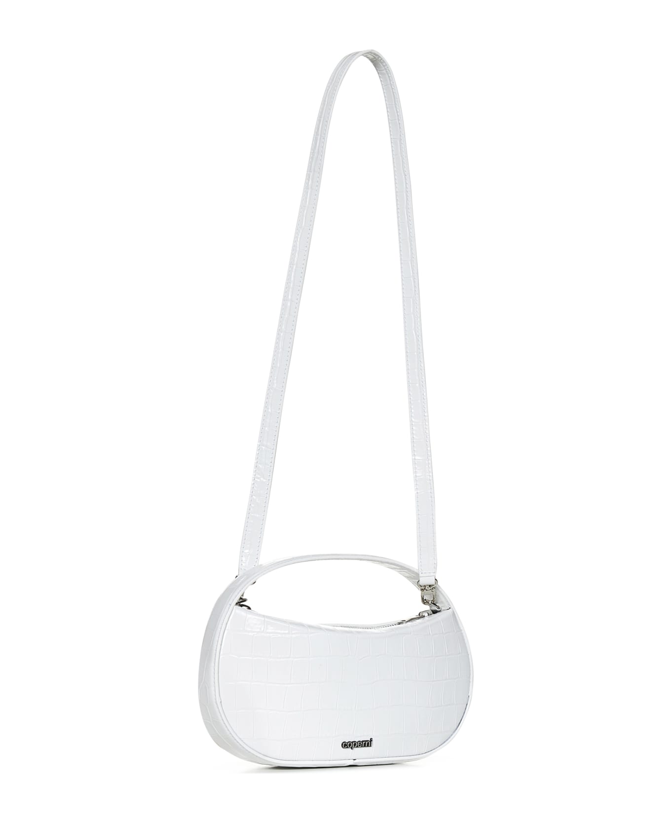 Coperni Croco Small Sound Swipe Handbag - White