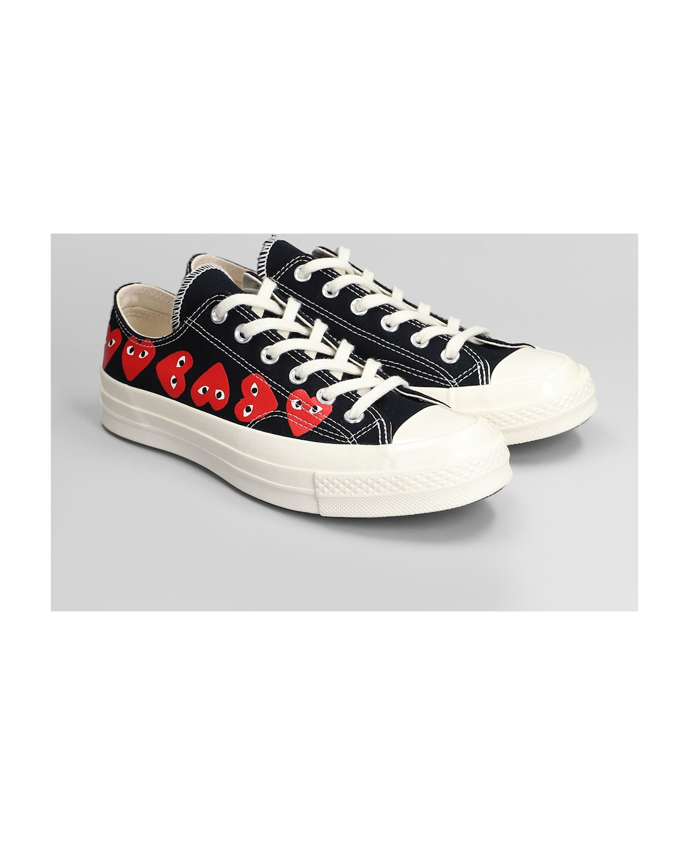 Comme des Garçons Play Chuck 70 Cdg Low Sneakers In Black Cotton - black