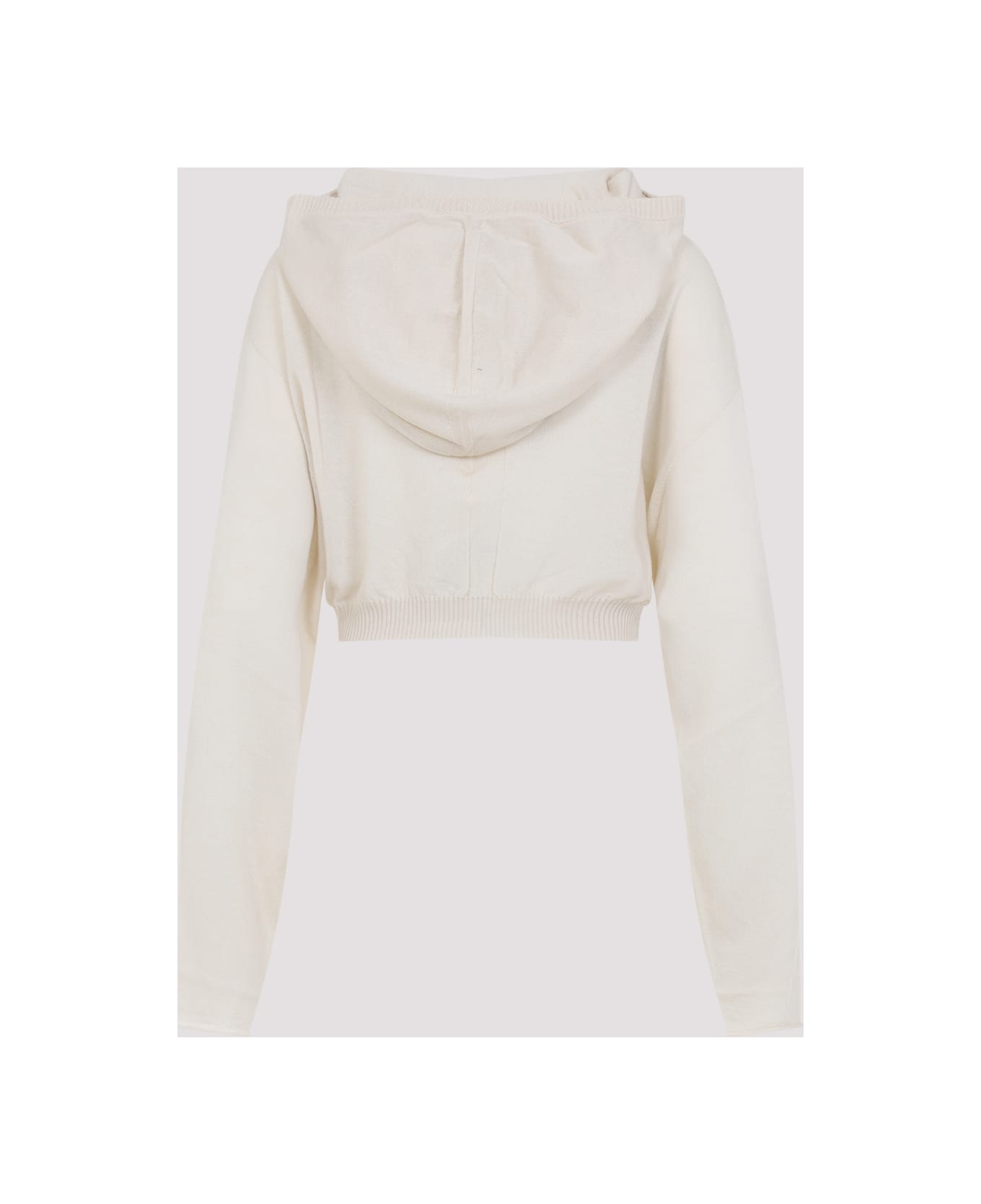 Rick Owens Cropped Hooded Tunic Pullover - Natural