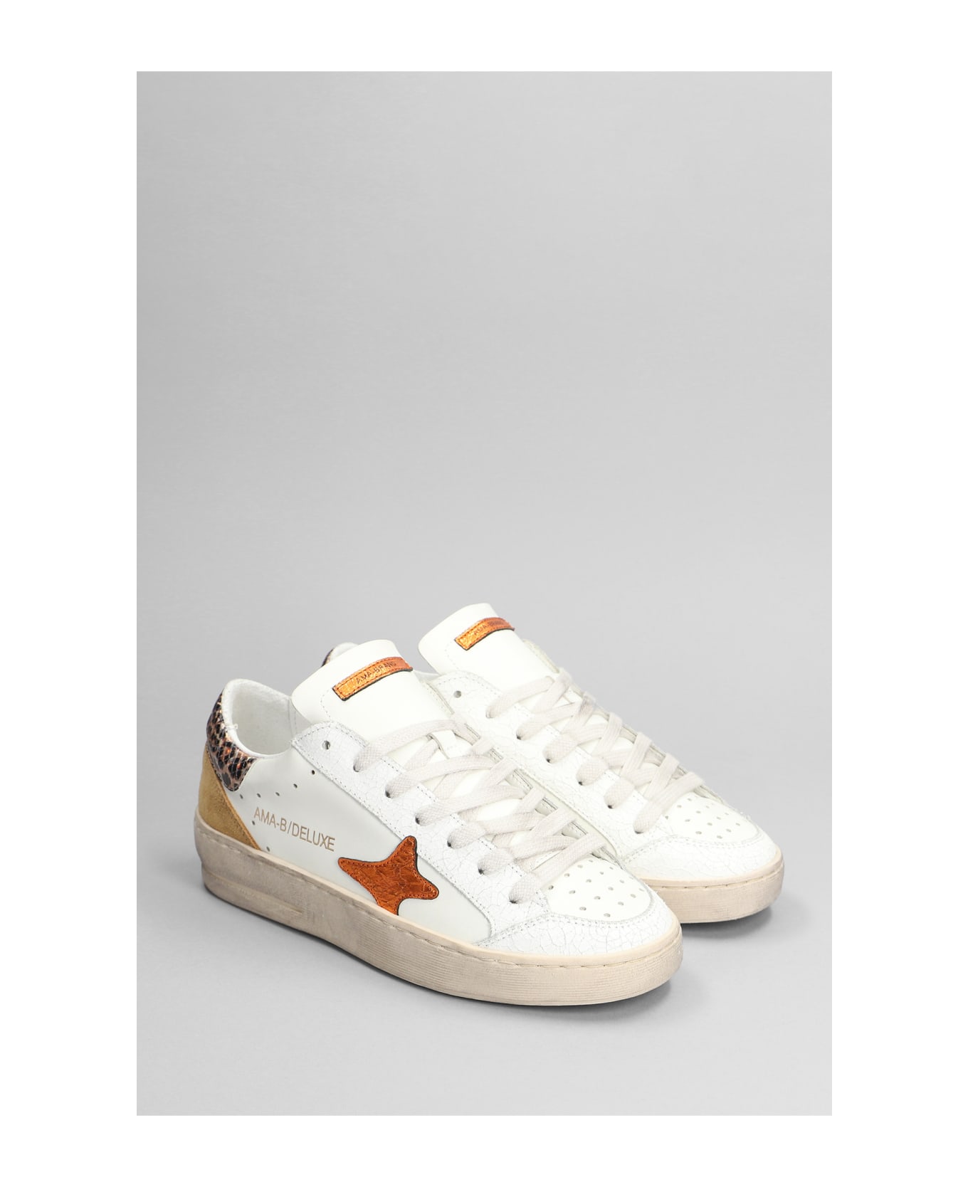 AMA-row Sneakers In White Suede And Leather - white