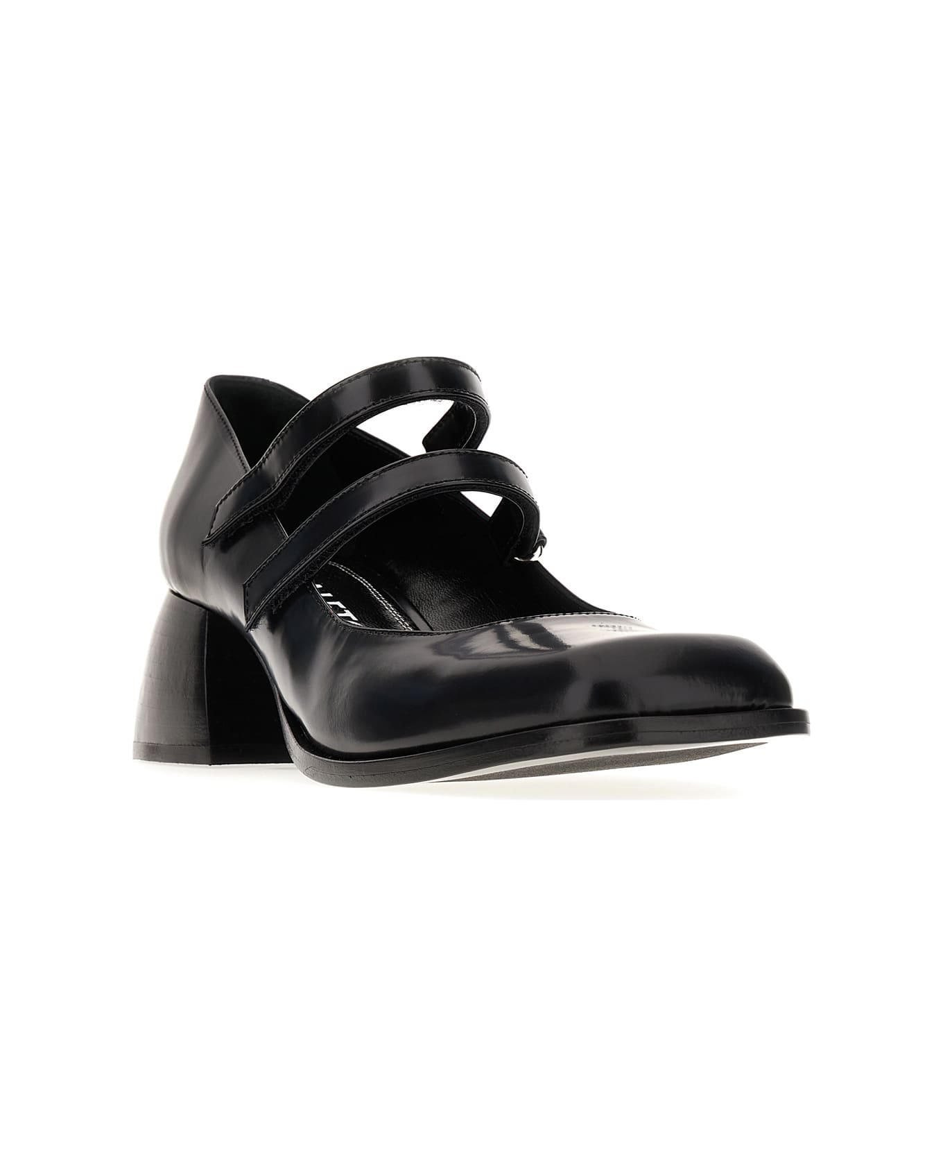 Nodaleto Black Leather Bulla Bacara Pumps - BLACK GLASSED