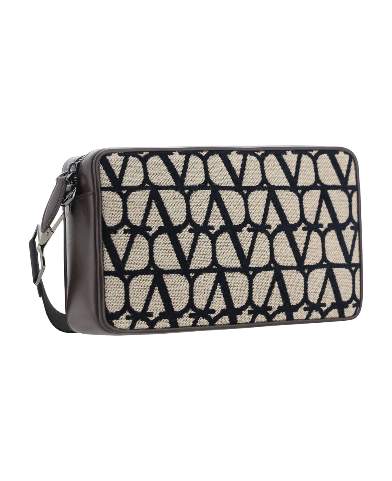 Valentino Garavani Toile Iconographe Shoulder Bag - Naturale/nero/fondant