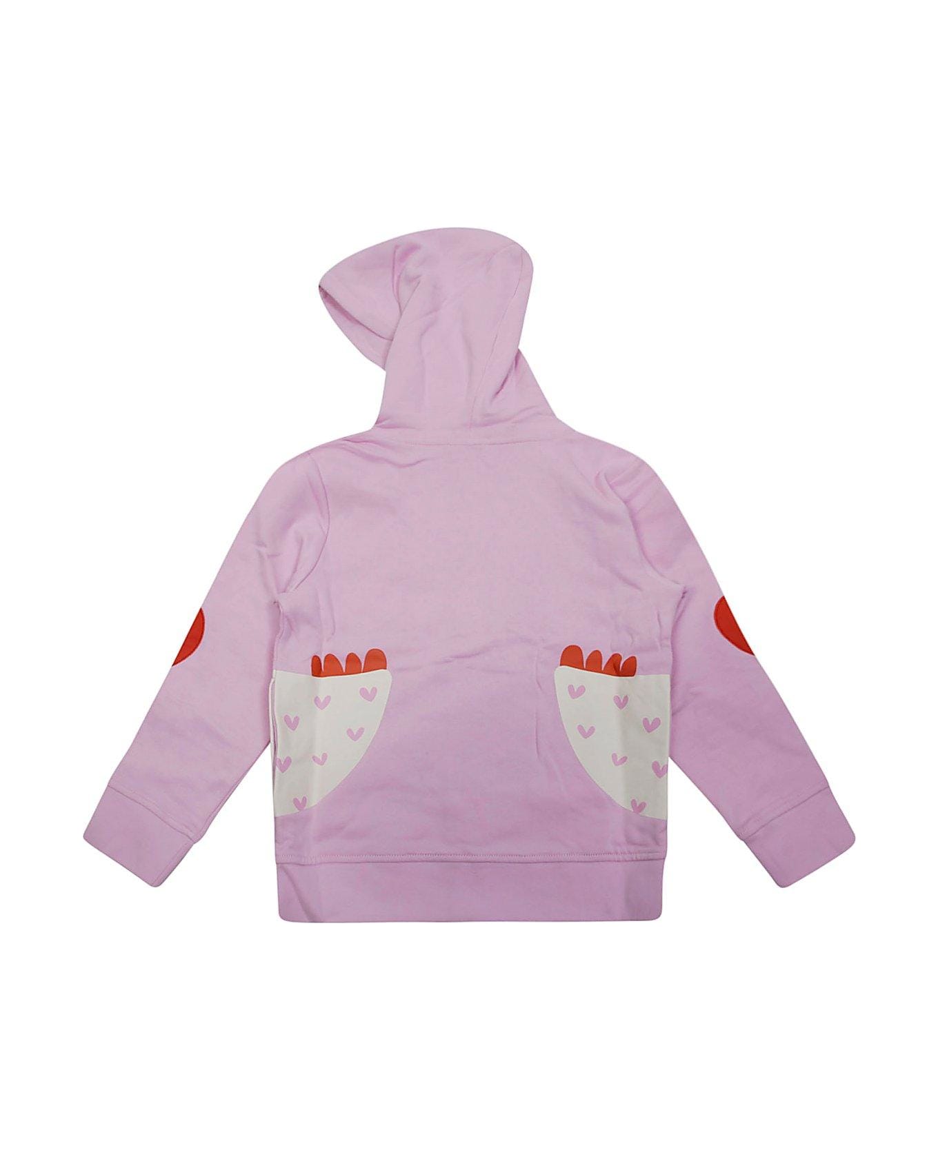 Stella McCartney Graphic Printed Zipped Hoodie - Rosa 