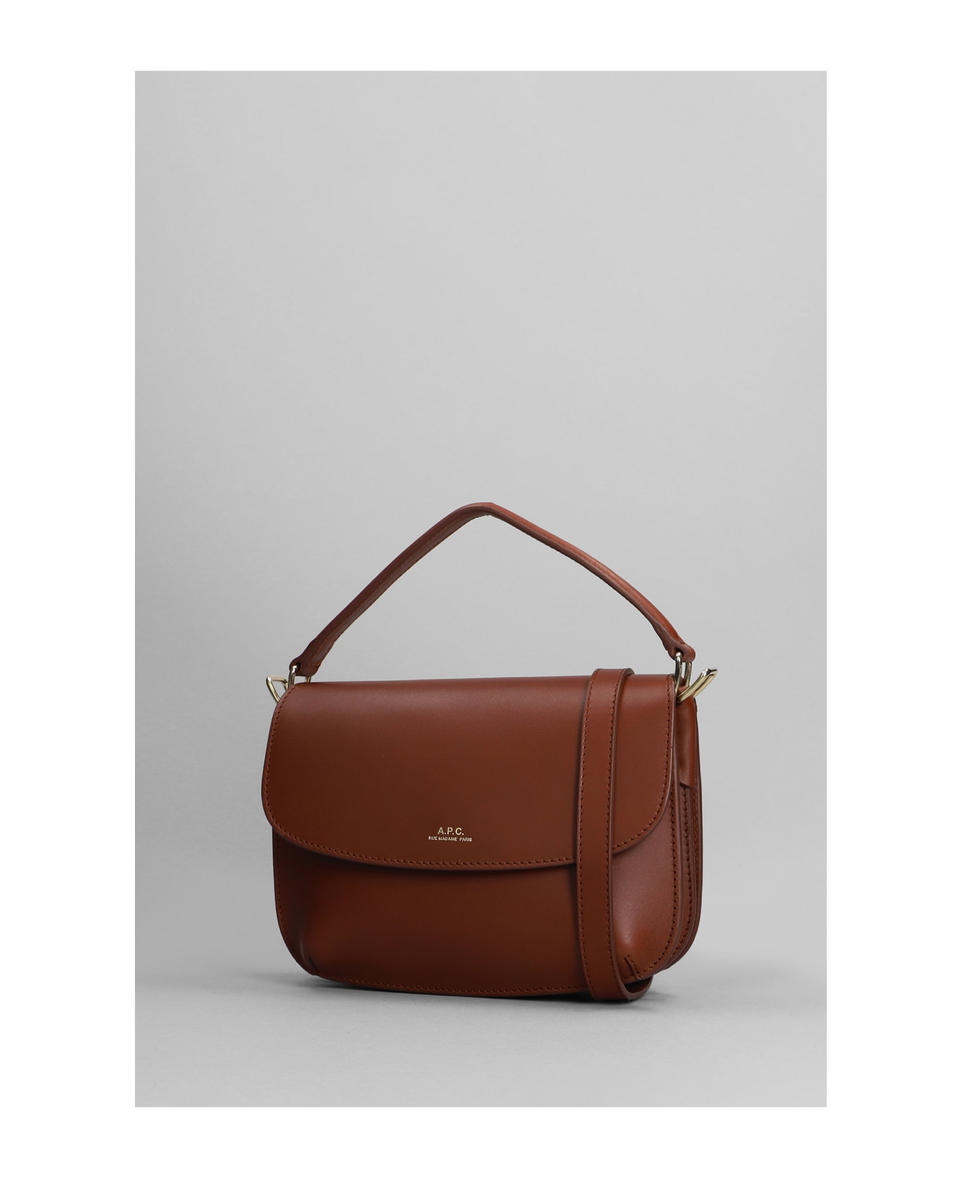 A.P.C. Sarah Hand Bag In Leather Color Leather - Cad Hazelnut