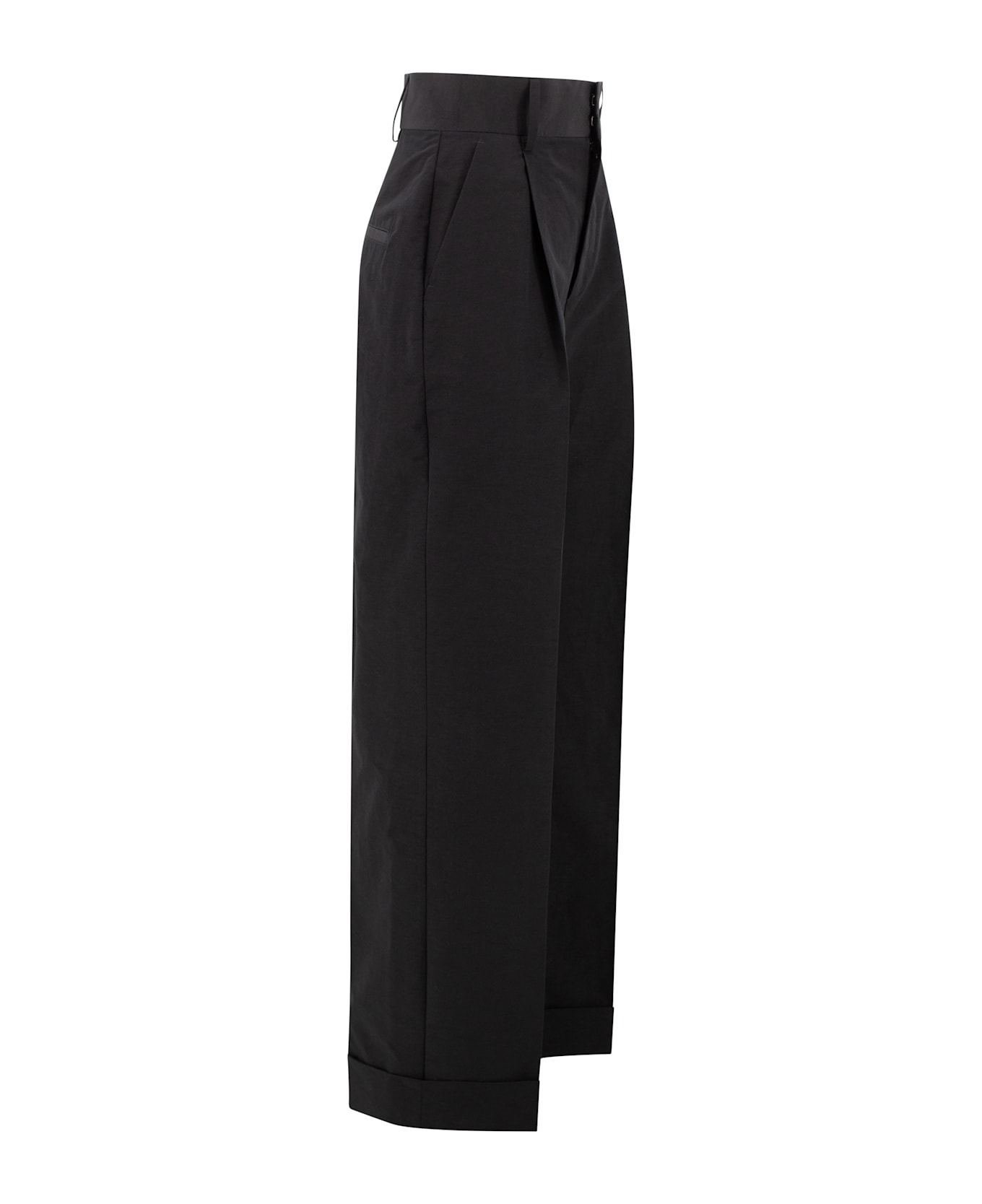 Philosophy di Lorenzo Serafini High-waisted Technical Cotton Pants - Black