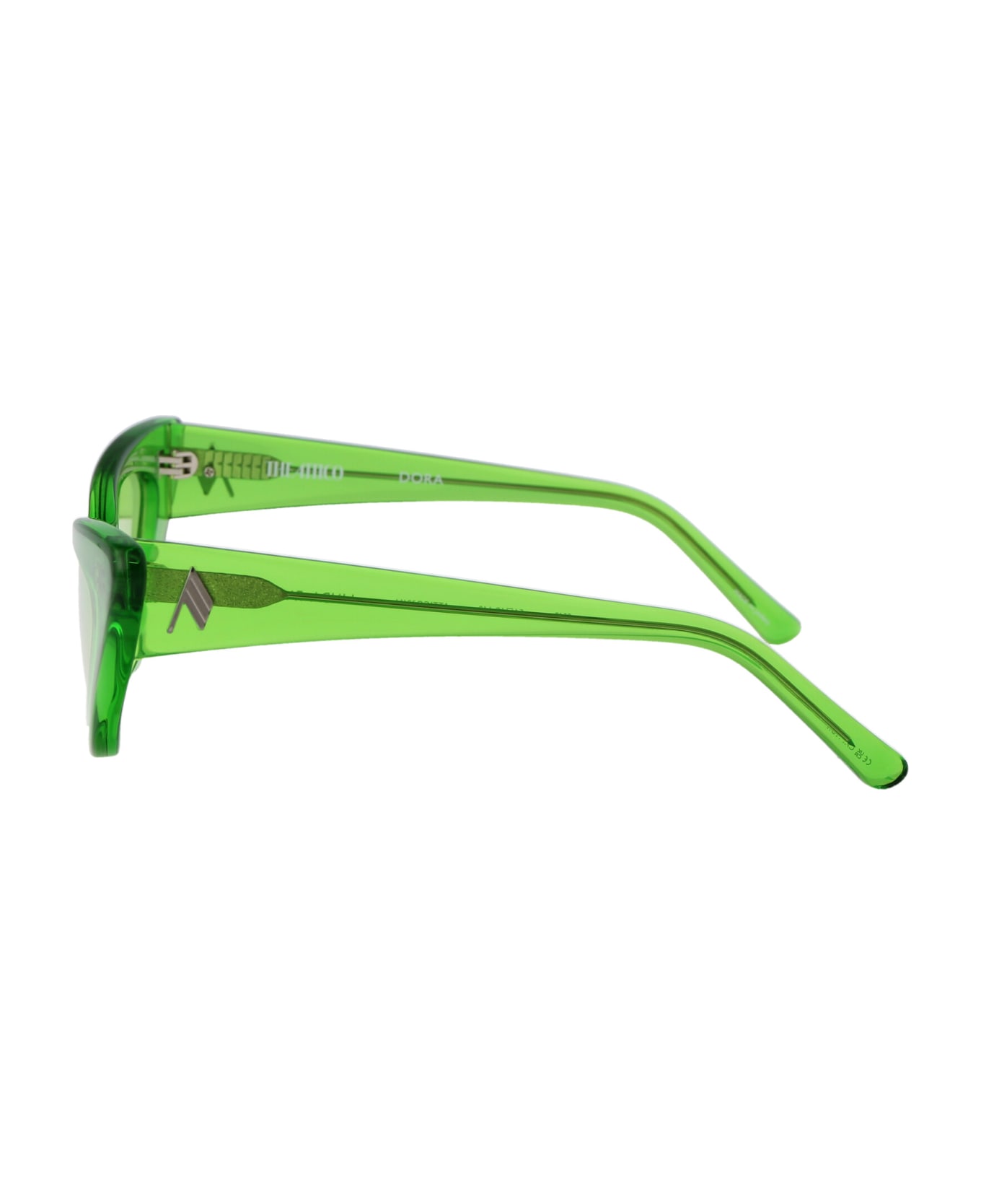 The Attico Dora Sunglasses - 11 GREEN SILVER GREEN