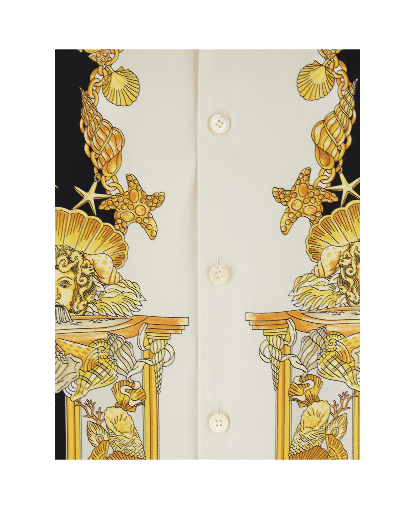 Versace Camicie - IVORY BLACK GOLD