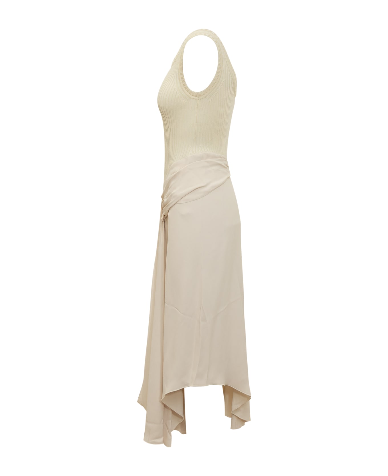 Victoria Beckham Asymmetrical Dress - CREAM