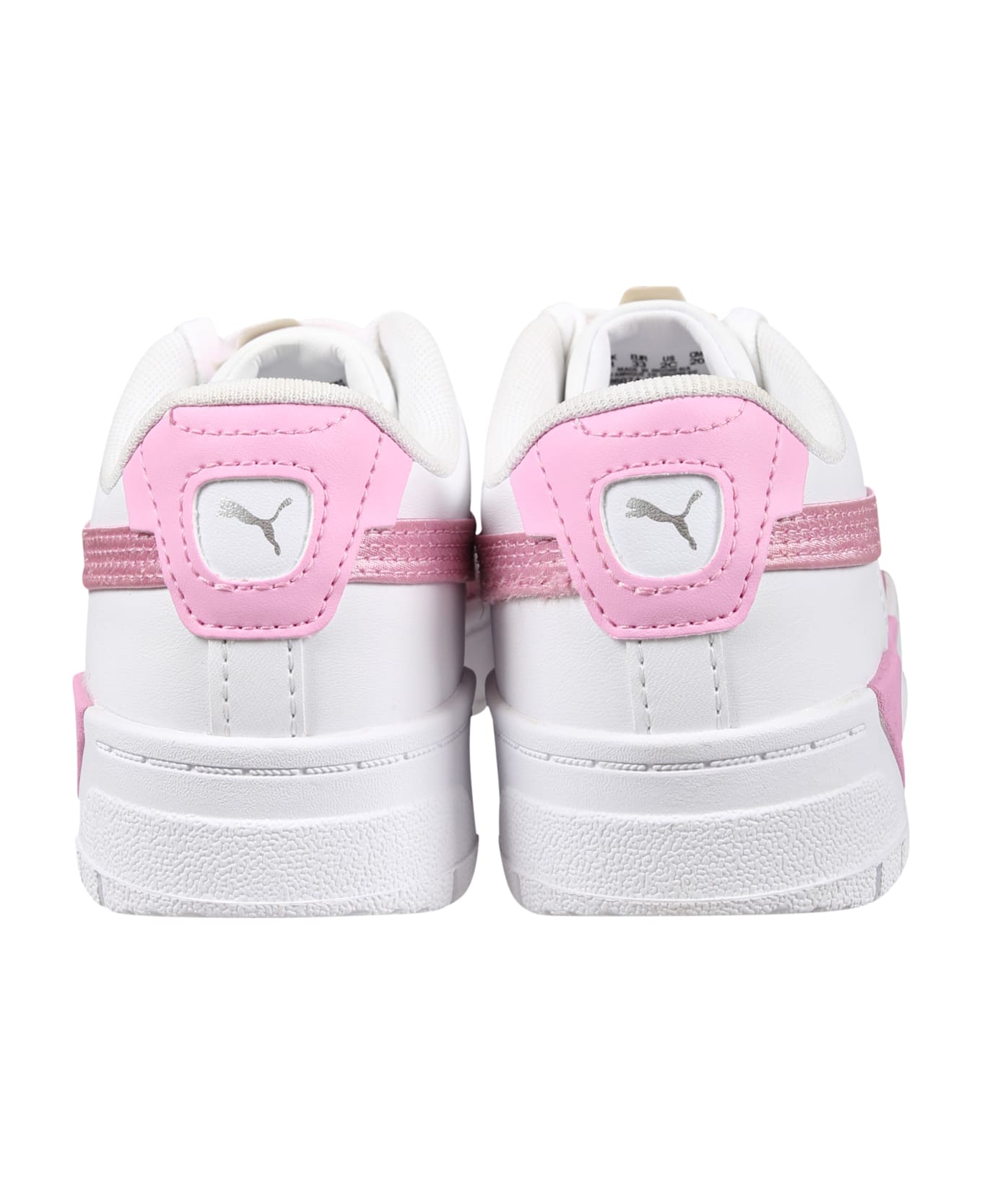 Puma White Sneakers For Girl With Logo - White