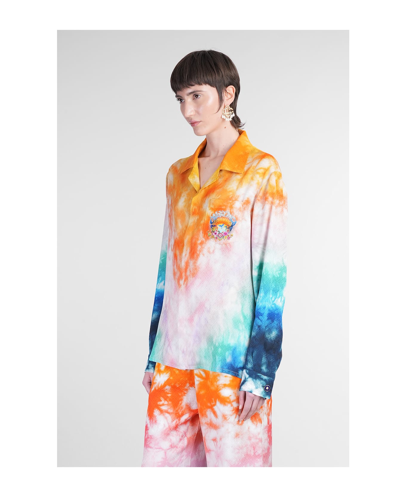 Casablanca Shirt In Multicolor Silk - multicolor
