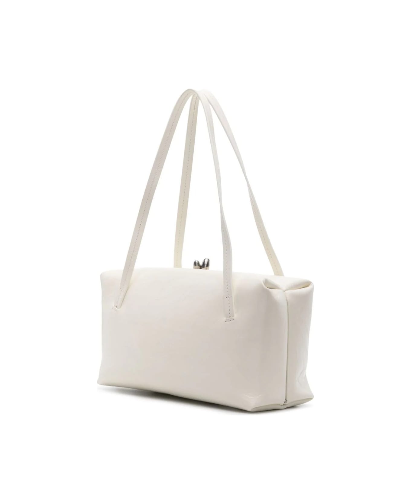 Jil Sander Goji Pillow Bag In White Leather - White