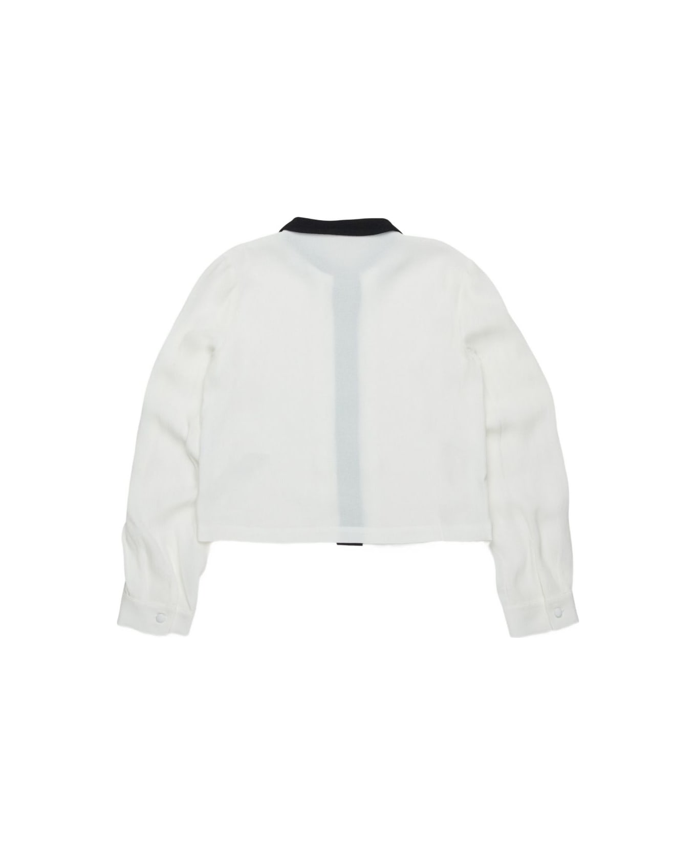 N.21 Nº21 Kids Shirt With Bow Tie - White