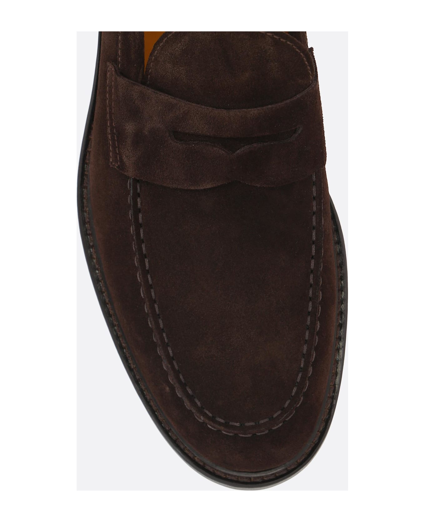 Doucal's Velvet Suede Penny Loafers - Terre Moro