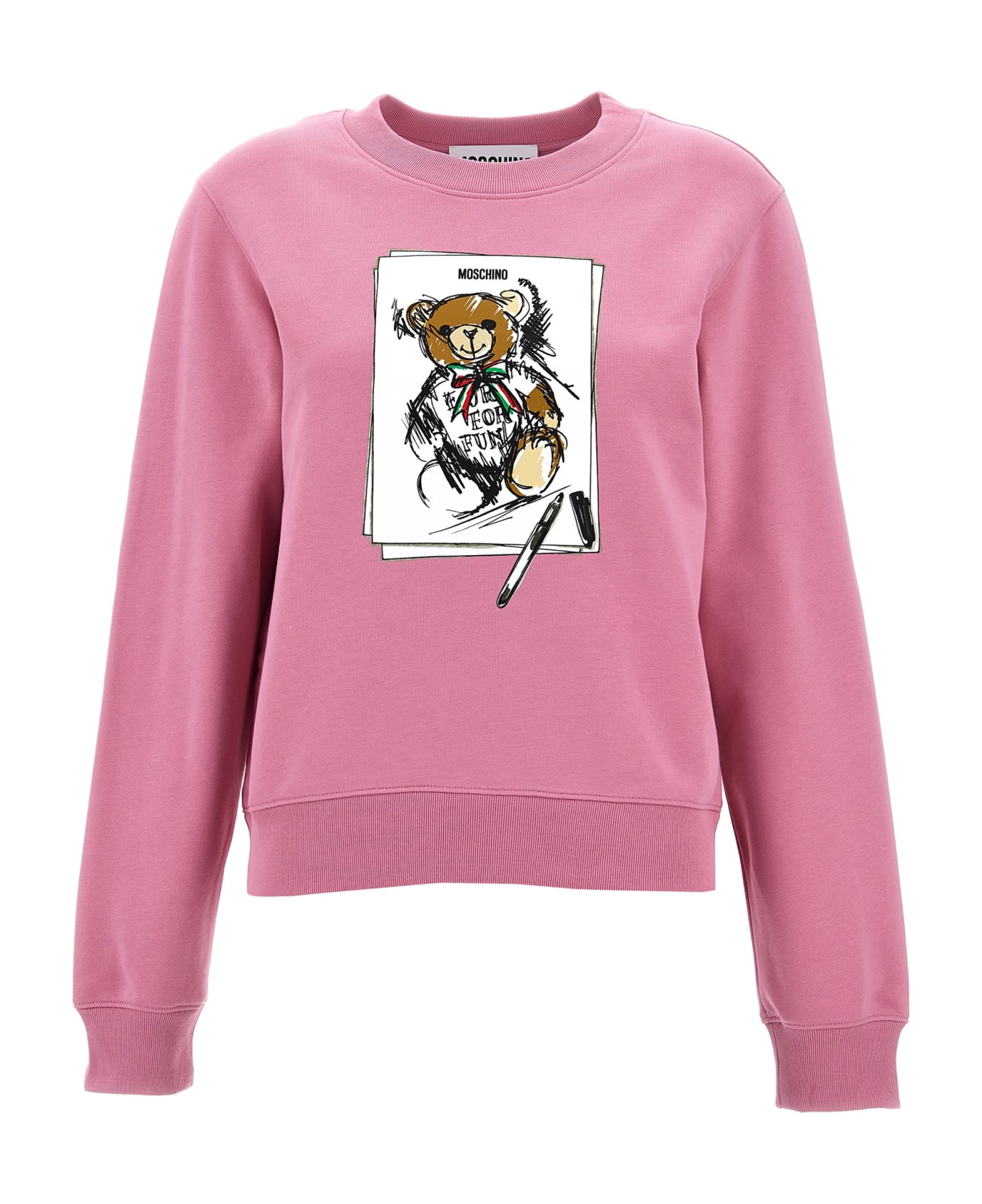 Moschino Print Sweatshirt - Pink