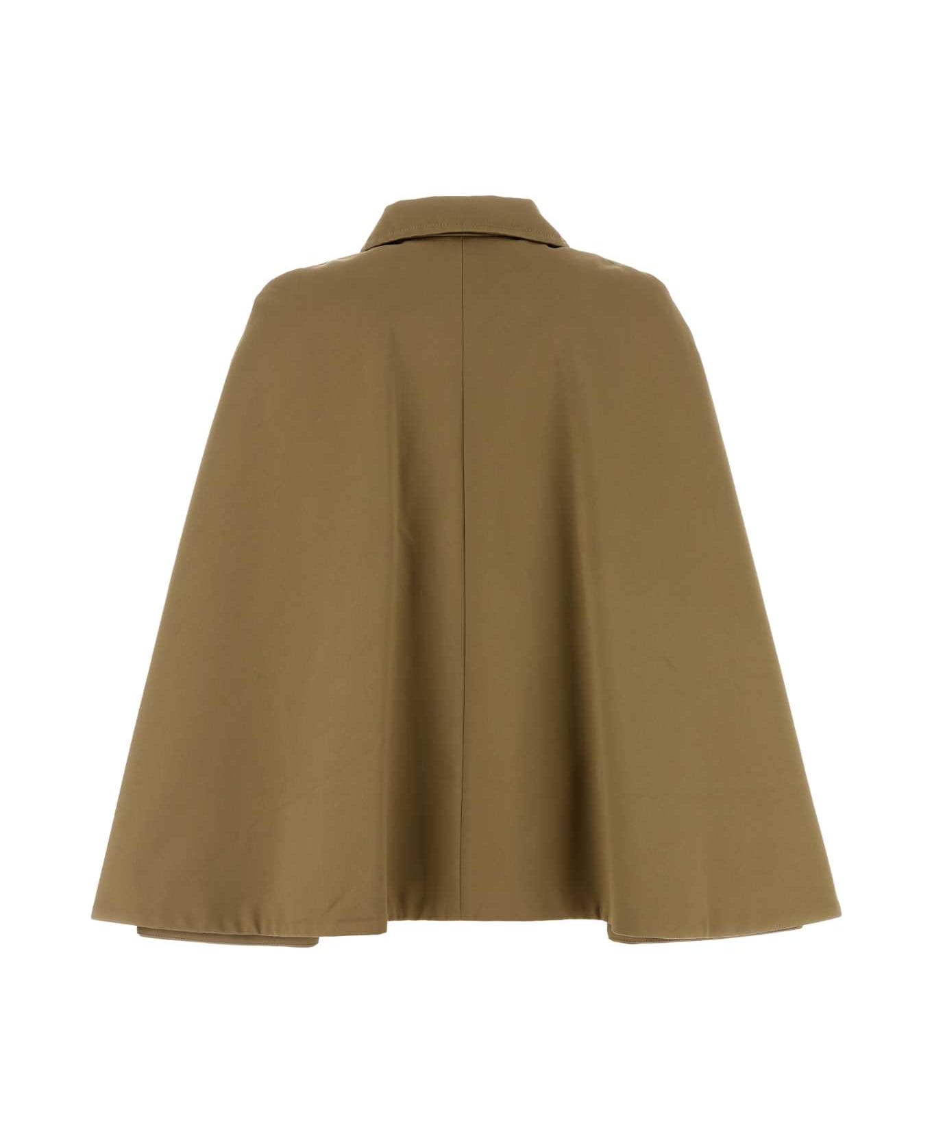 Loewe Camel Gabardine Cape - BEIGE