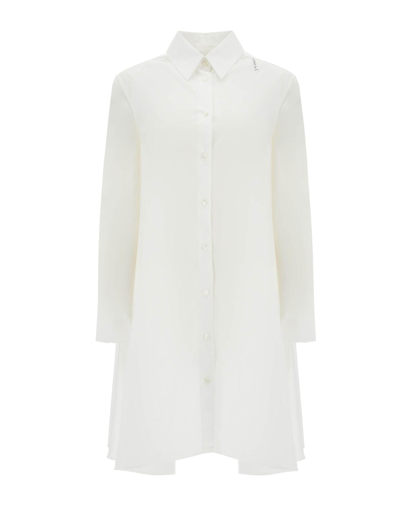 Marni White Cotton Dress With Embroidery - LILY WHITE (White)