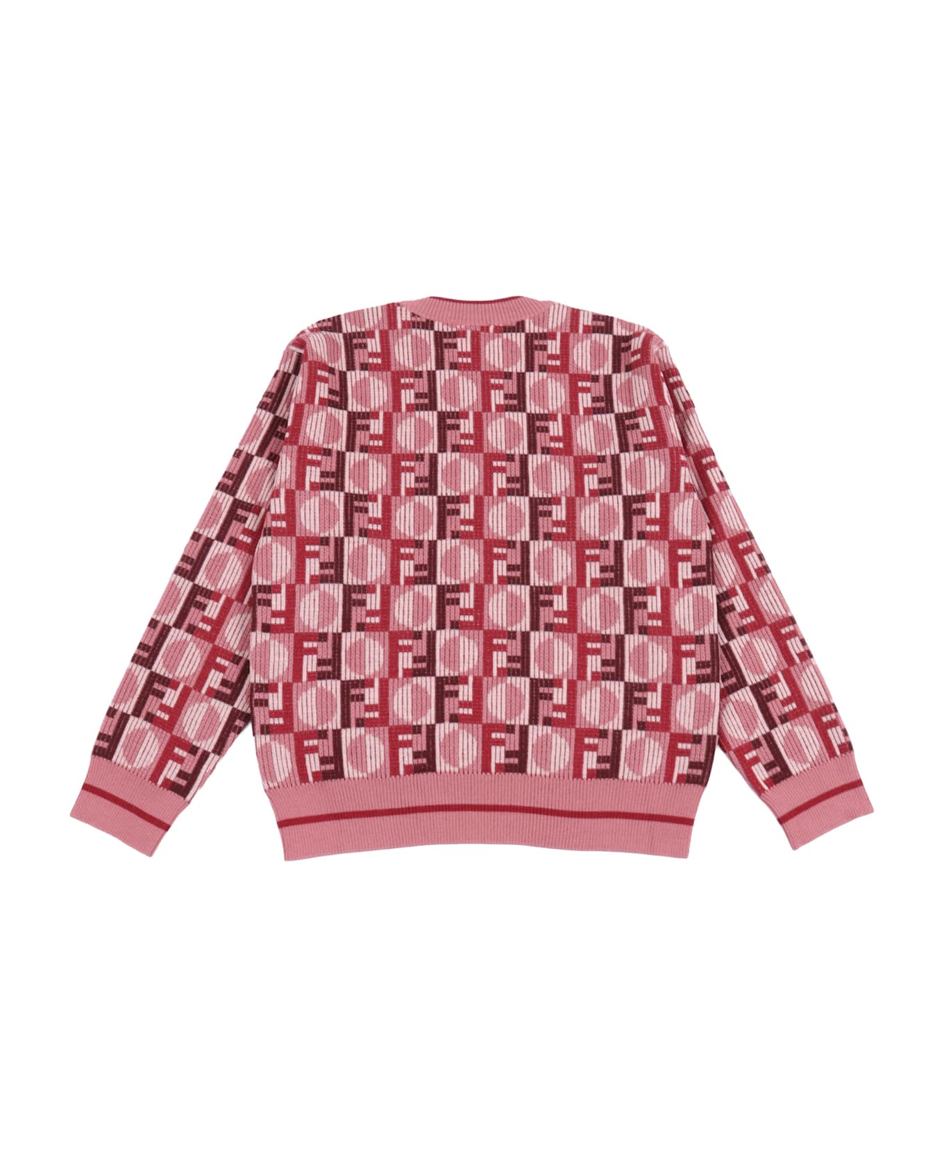 Fendi Ff Dama Crewneck Sweater - PINK