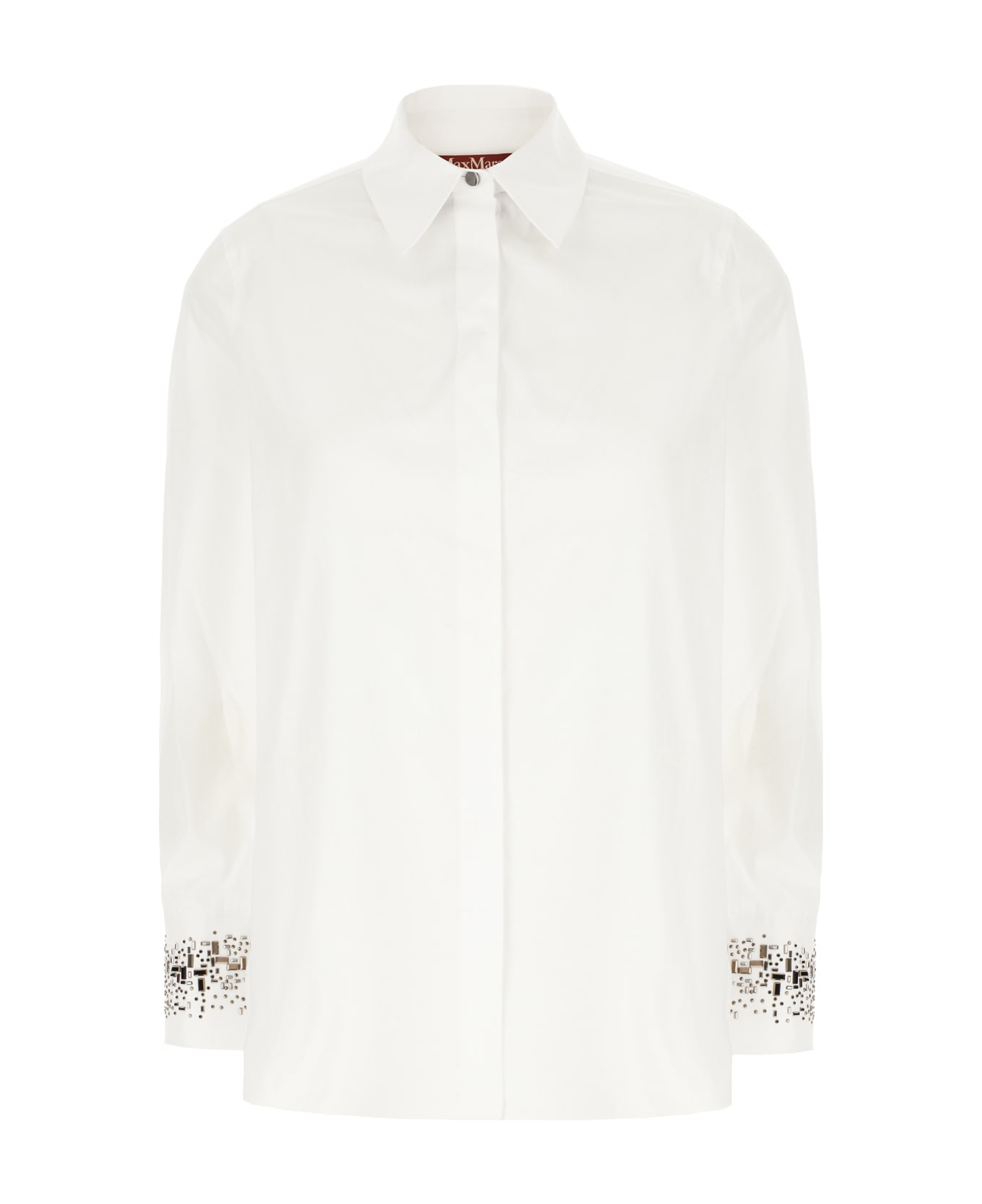 Max Mara Studio White Poplin Shirt - BIANCO LANA