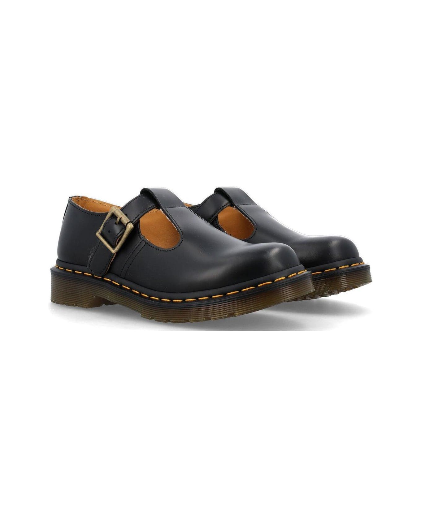 Dr. Martens Polley Mary Jane Flat Shoes - Black Smooth