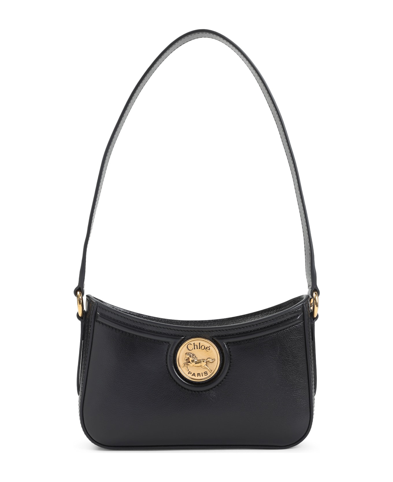 Chloé Horse Medal Shoulder Bag - BLACK